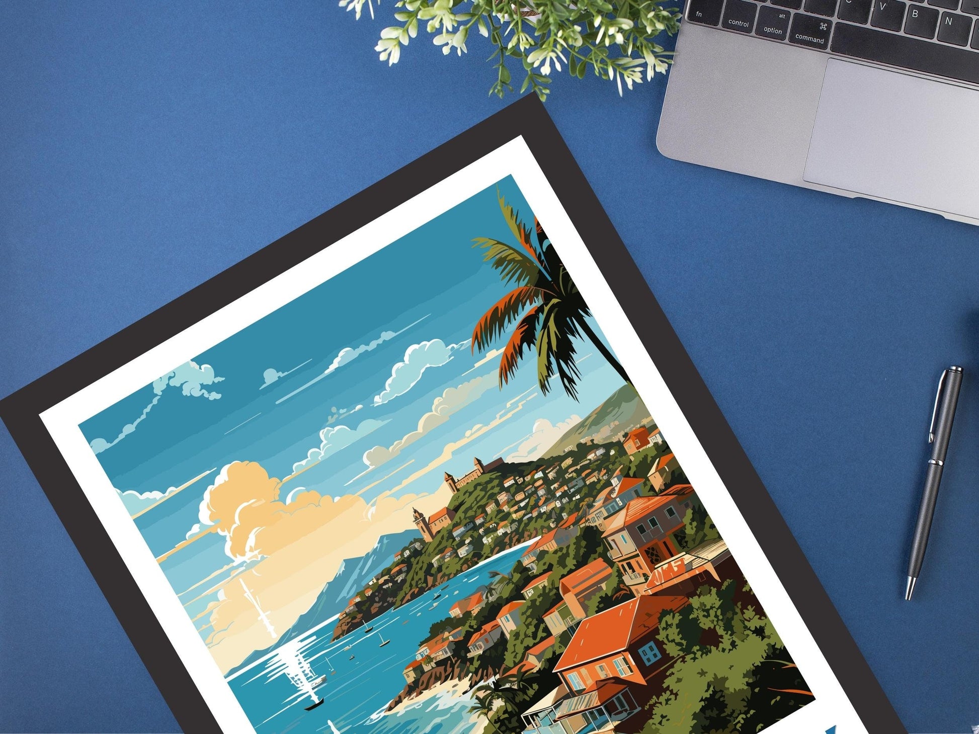 Saint Barthélemy Poster | Saint Barthélemy Print | Illustration | Saint Barthélemy art | Caribbean Wall Art | Caribbean Print | ID 776