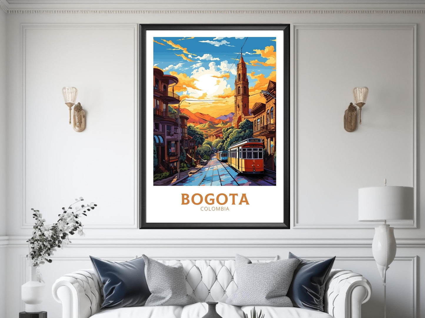 Bogota Travel Print | Housewarming Gift | Bogota Travel Poster | Colombia Wall Art | Colombia Poster | South America poster | ID 778