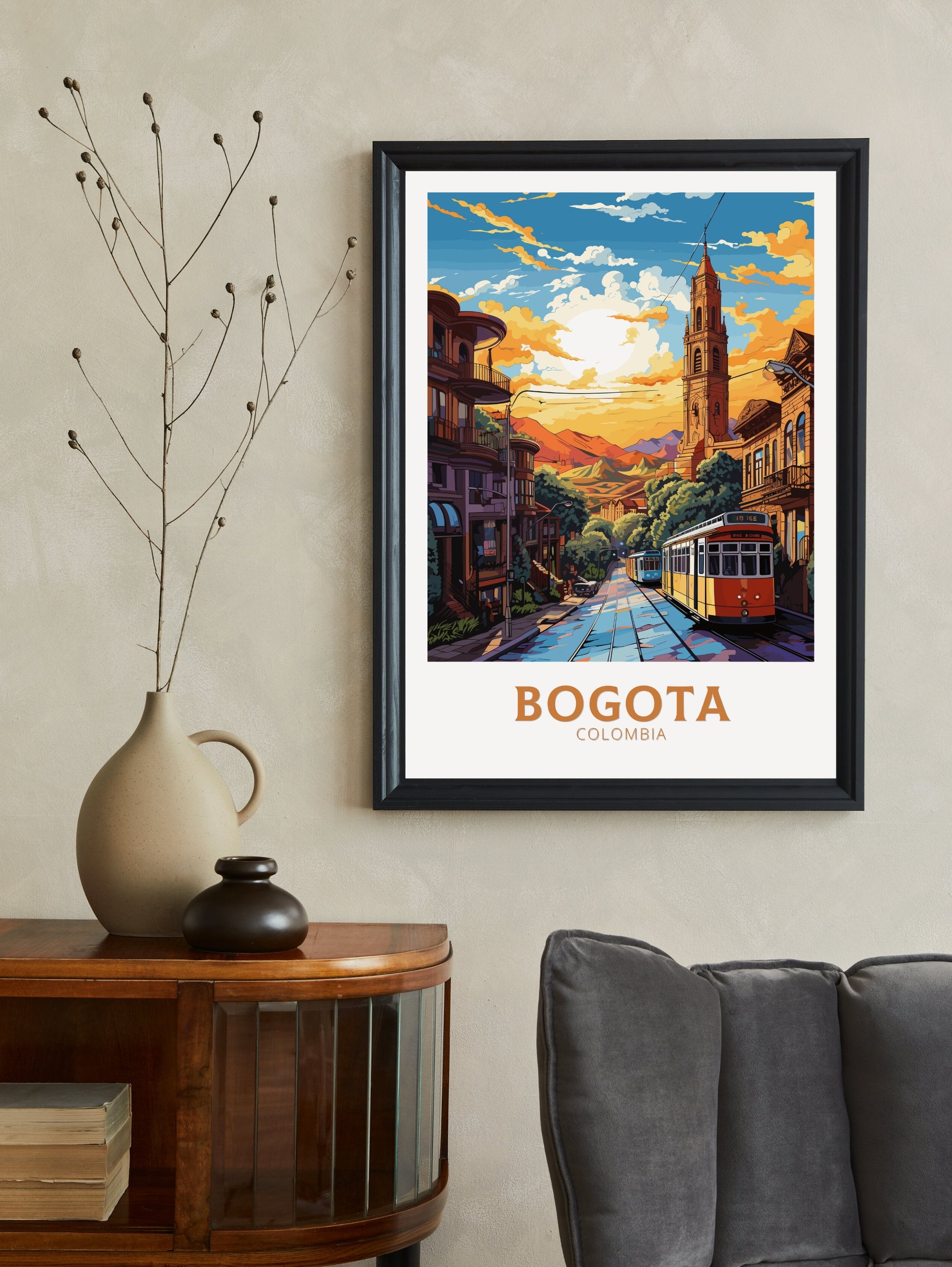 Bogota Travel Print | Housewarming Gift | Bogota Travel Poster | Colombia Wall Art | Colombia Poster | South America poster | ID 778