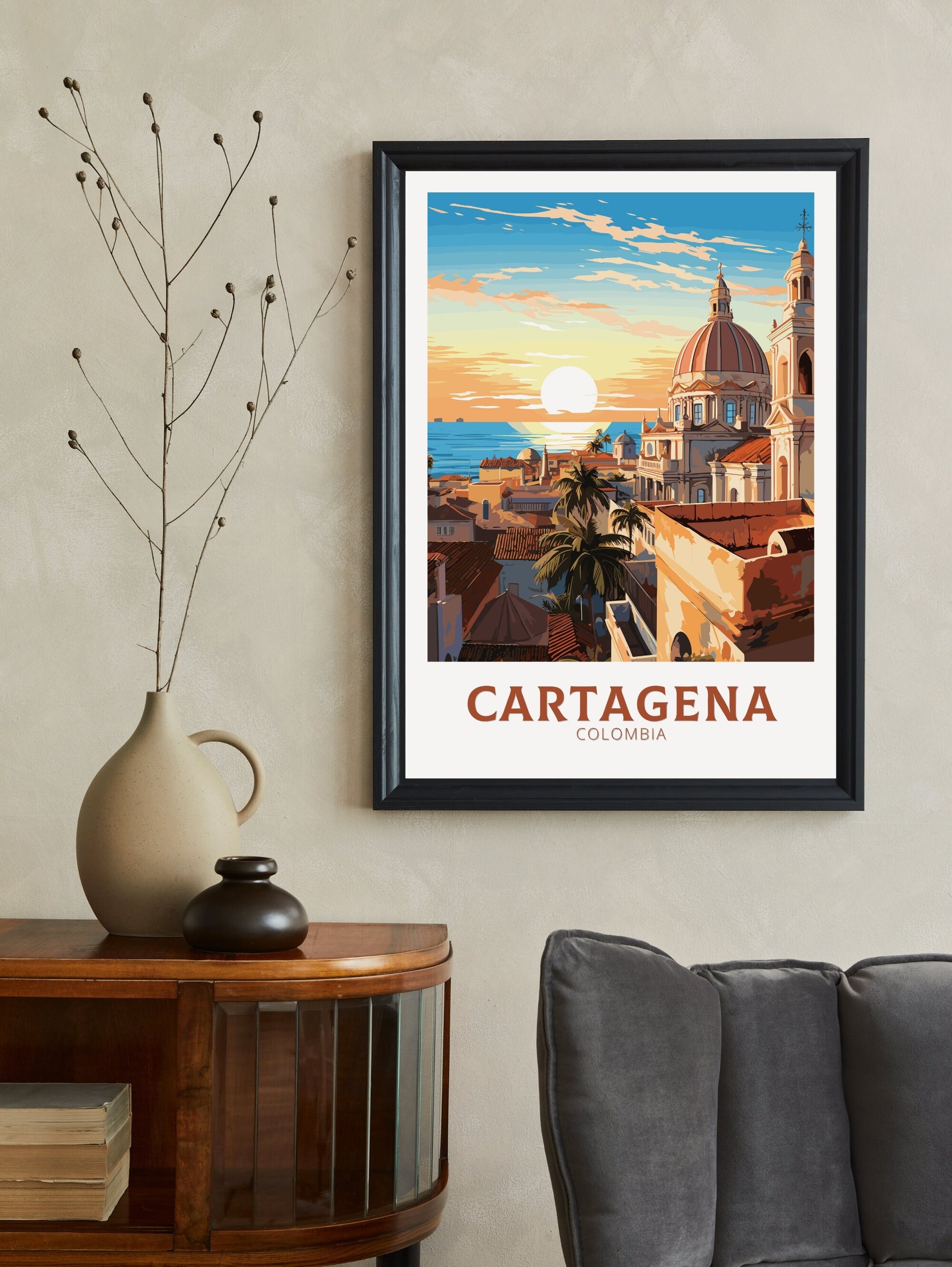 Cartagena Travel Print | Housewarming Gift | Cartagena Travel Poster | Cartagena Wall Art | Cartagena Poster | South America poster | ID 779