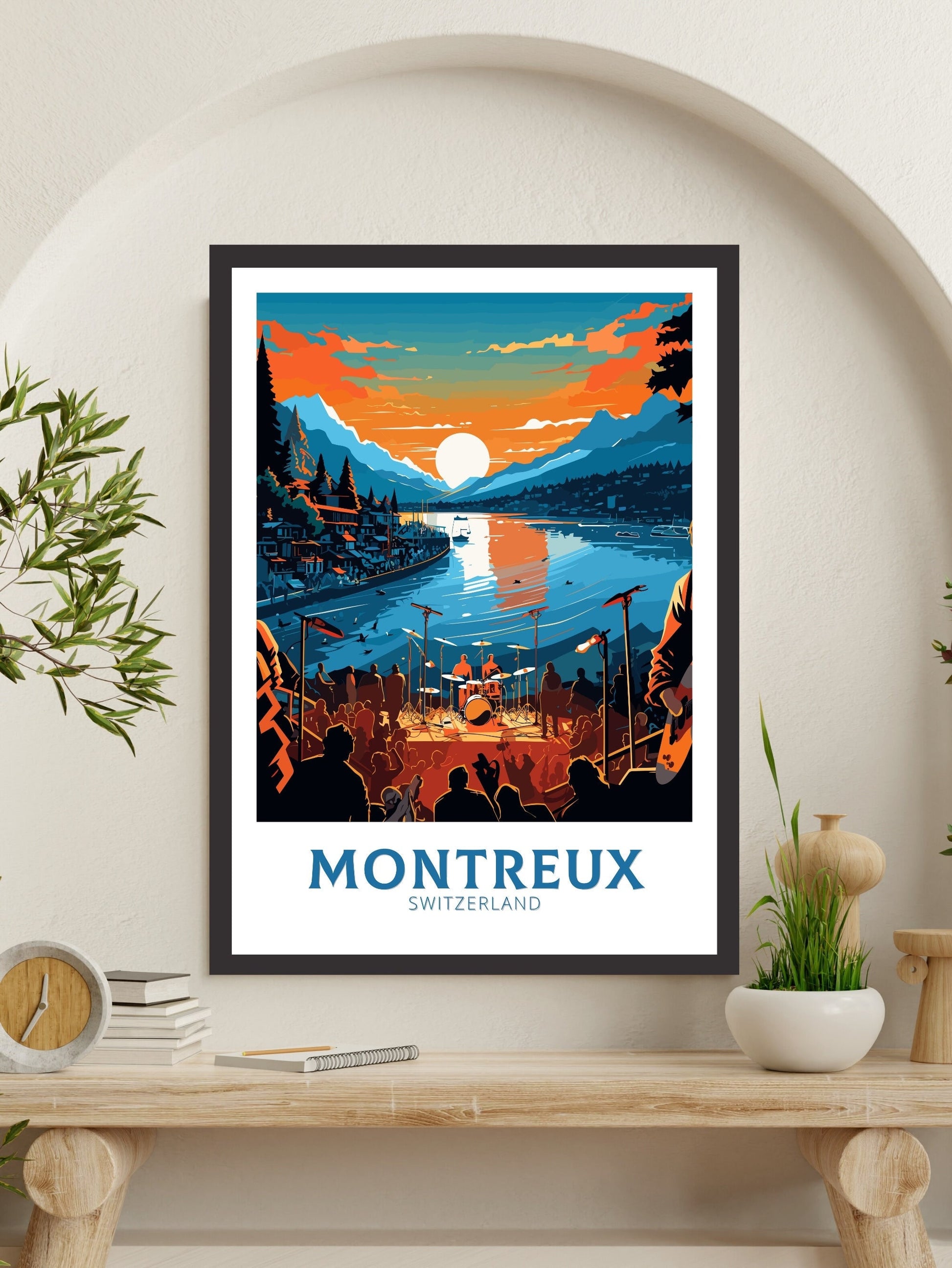 Montreux Travel Poster | Montreux Travel Print