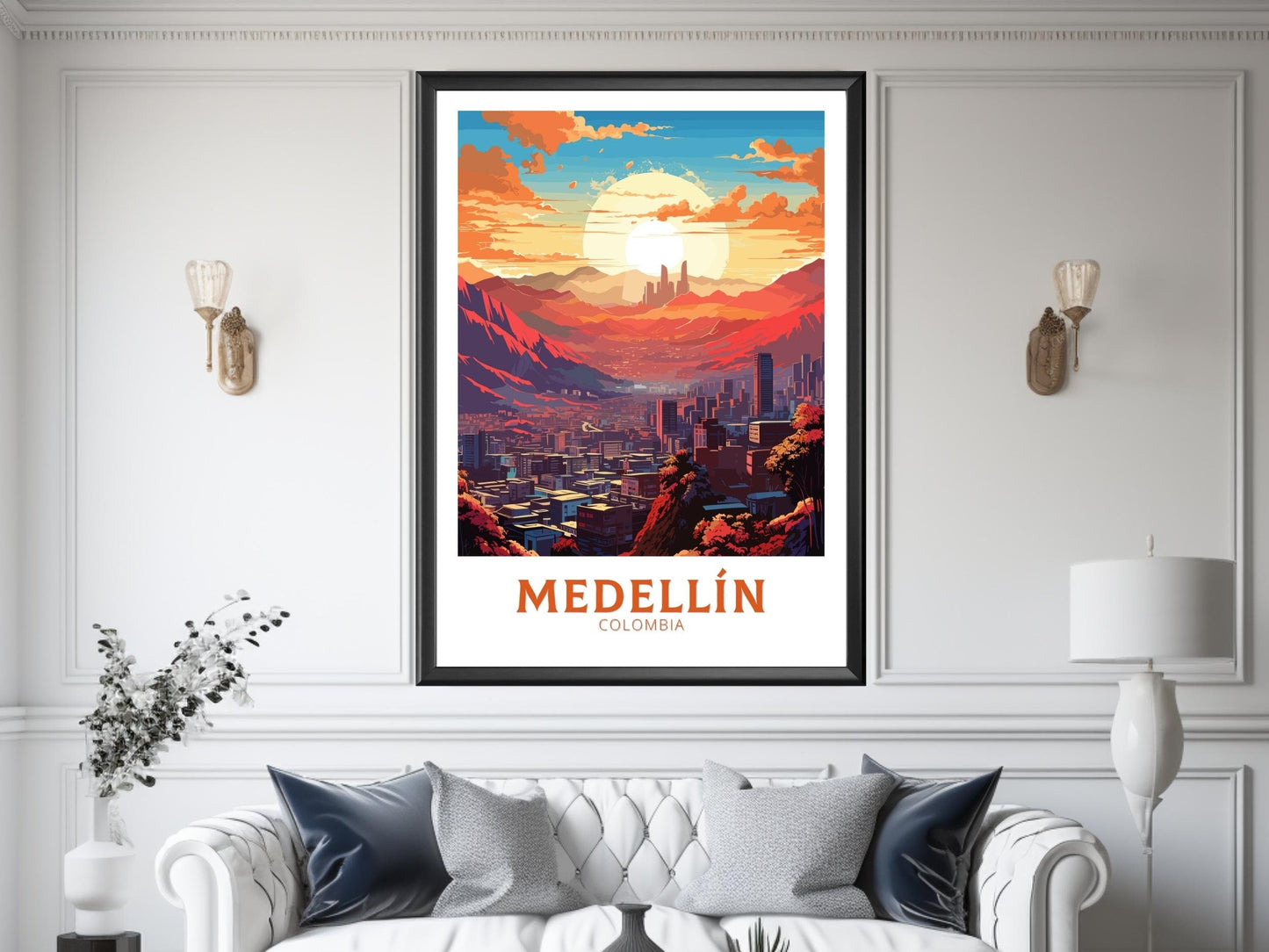 Medellin Travel Poster | Medellin Wall Art | Medellin Print | Medellin Colombia | Housewarming Gift | Colombia Poster