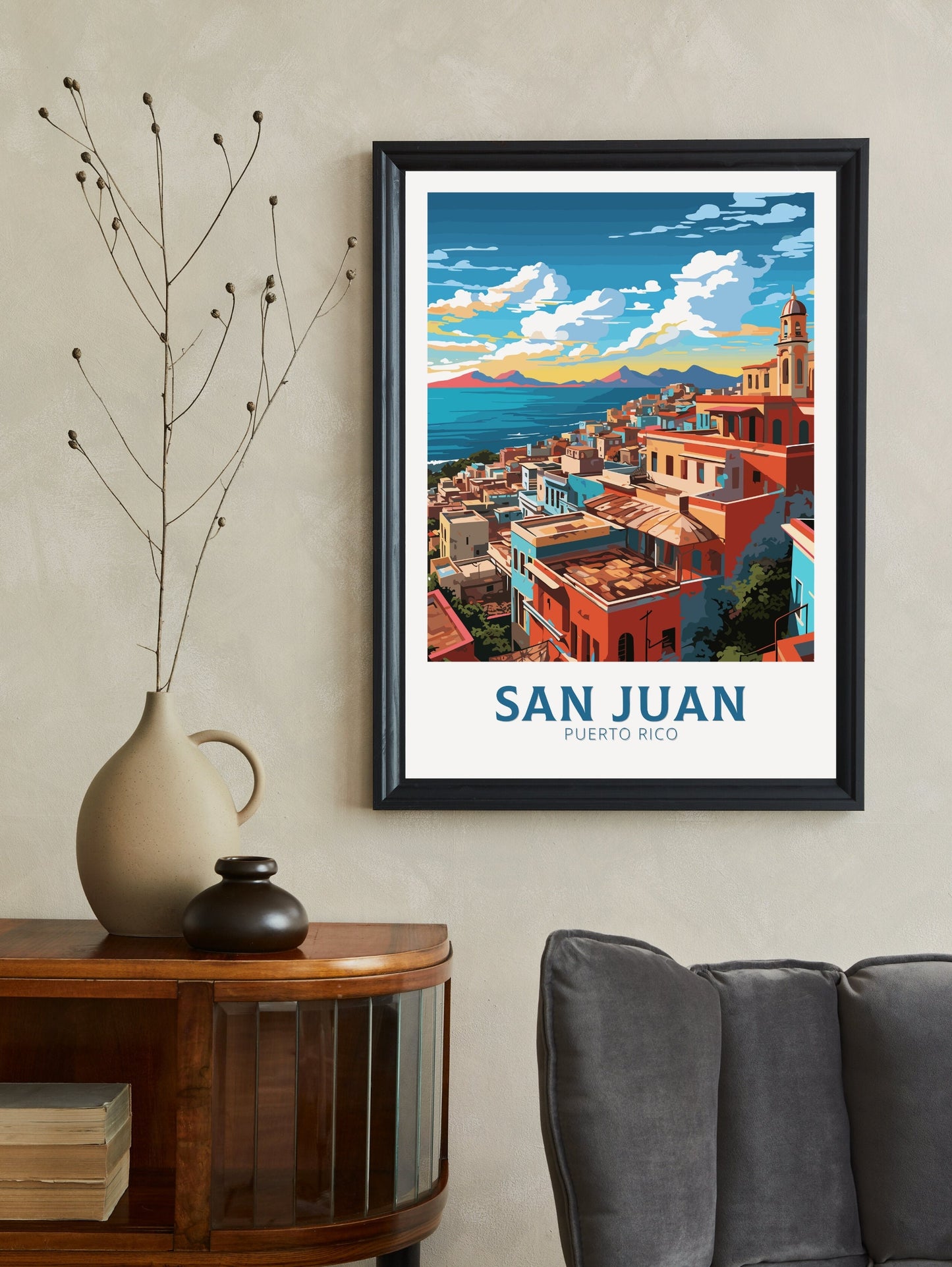 San Juan Print | San Juan Puerto Rico | San Juan Travel Poster | San Juan Wall Art | Housewarming Gift | Puerto Rico Poster | ID 783