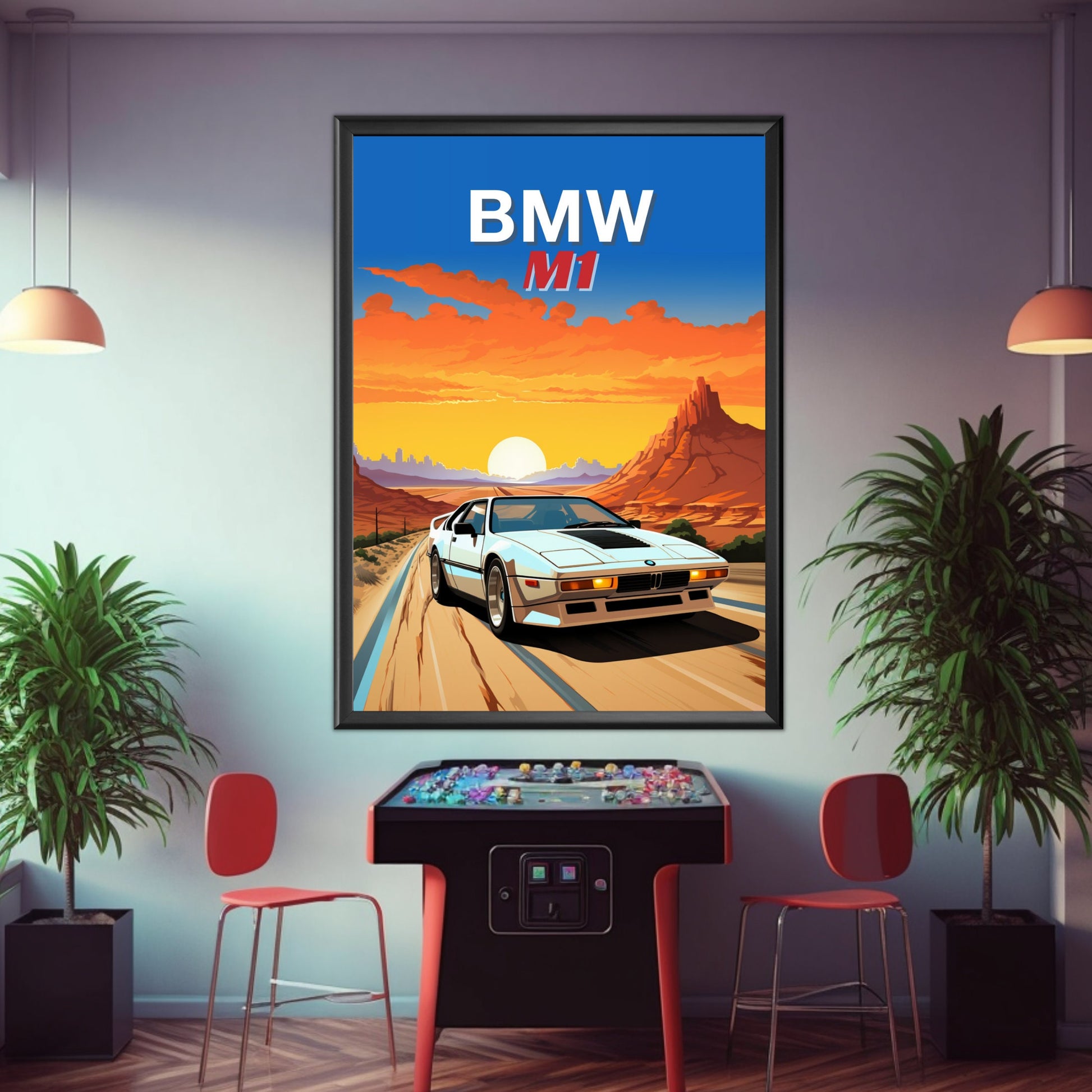 BMW M1 Print, 1980s Car