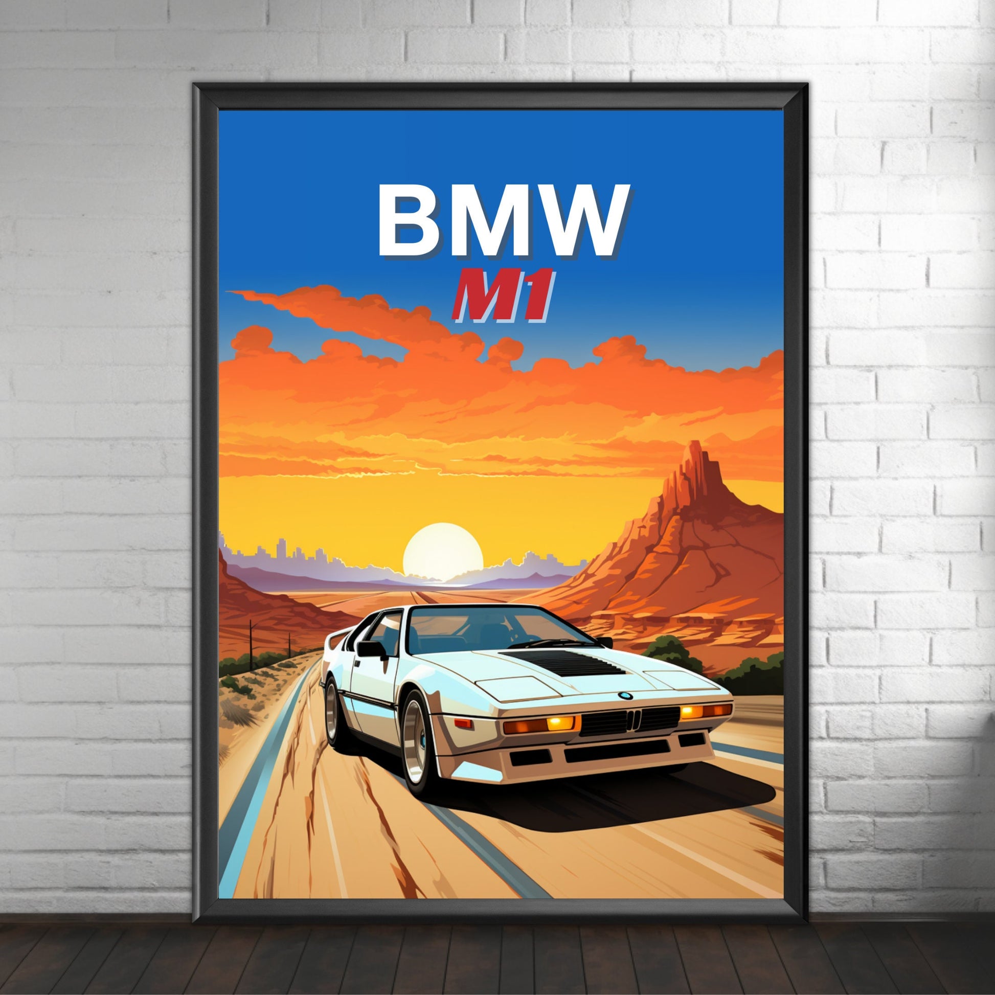 BMW M1 Print, 1980s Car