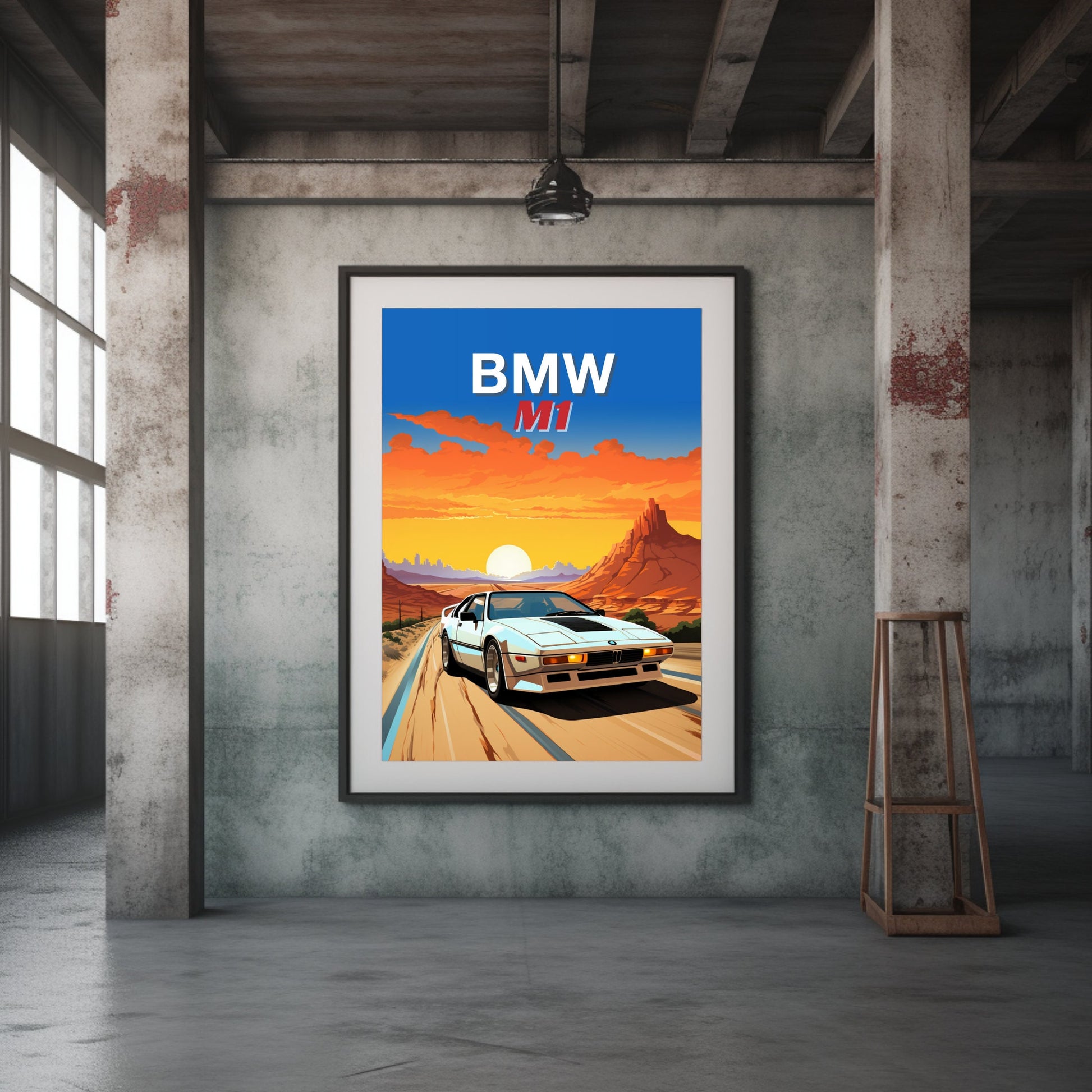 BMW M1 Print, 1980s Car