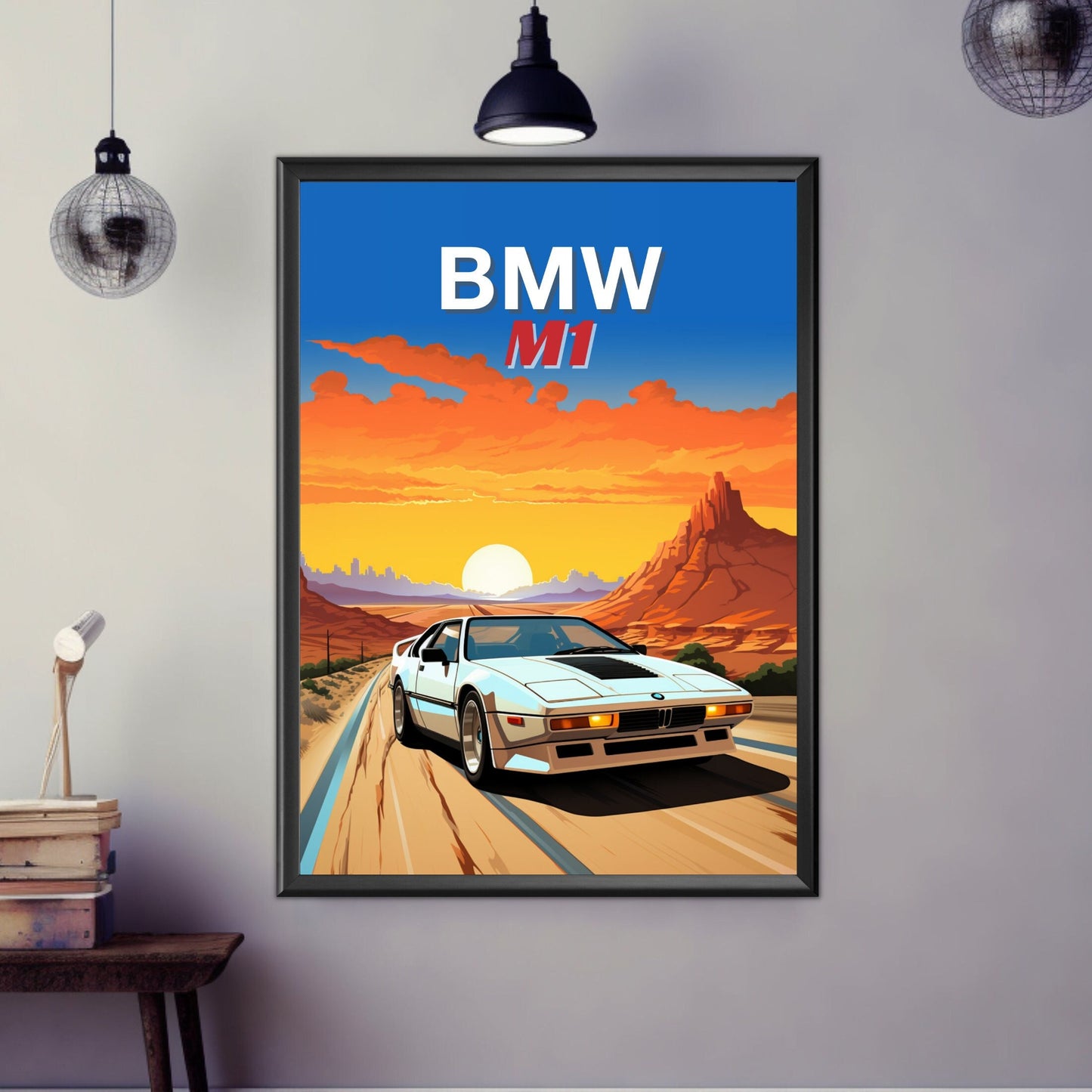 BMW M1 Print, 1980s Car