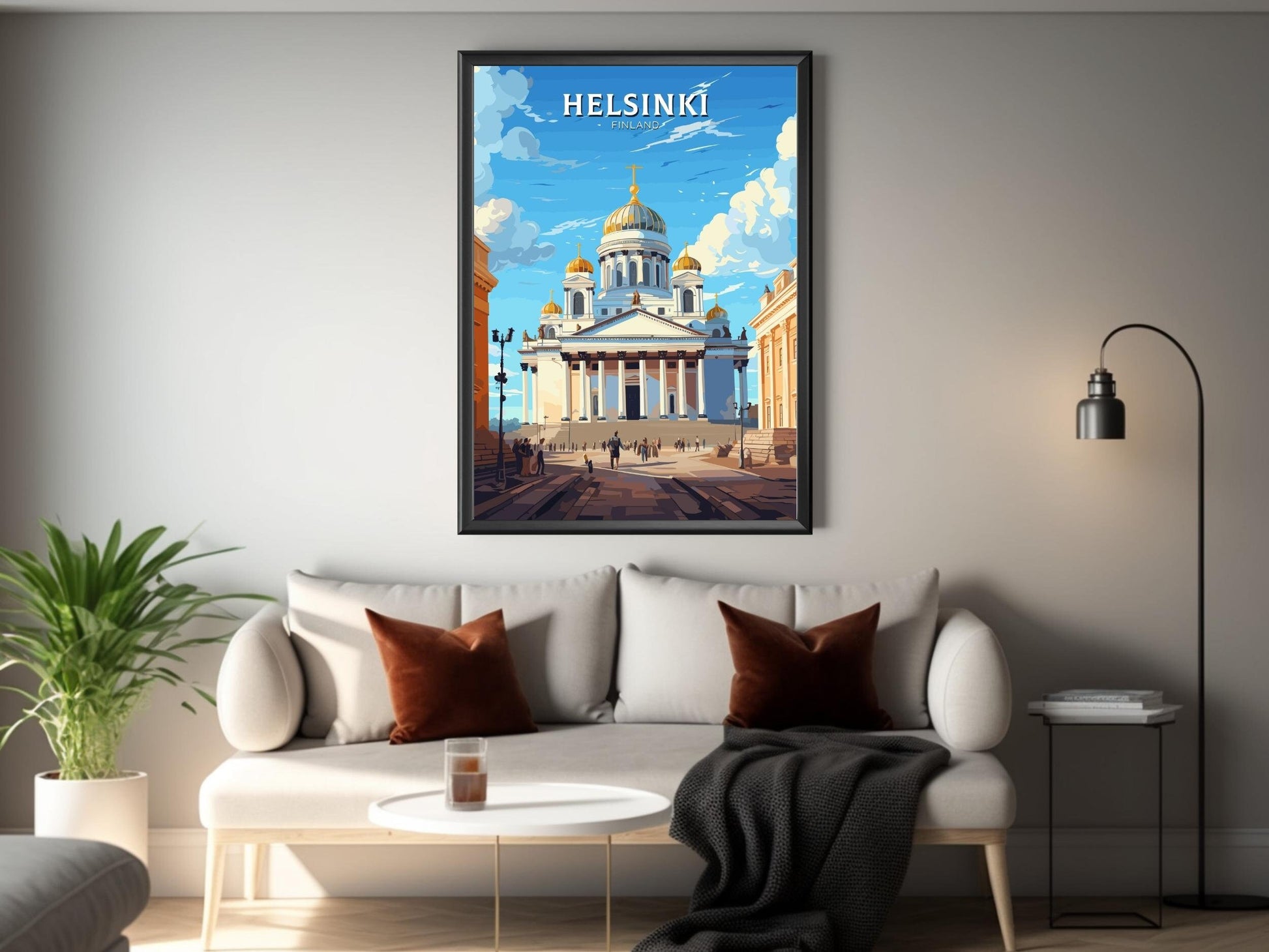 Helsinki Poster | Helsinki Print | Helsinki Art | Helsinki Travel Poster | Helsinki Illustration | Finland Print | Helsinki Cathedral ID 562