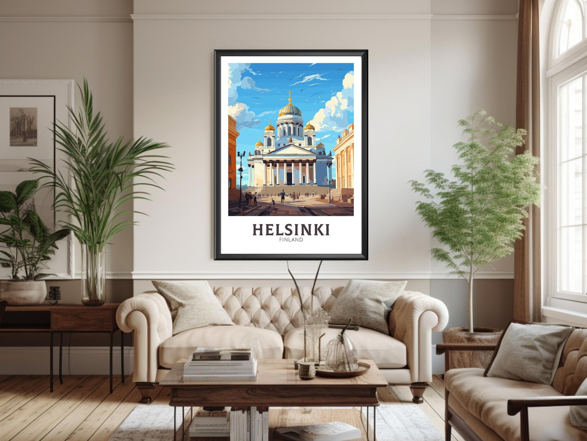 Helsinki Print | Helsinki Poster | Helsinki Art | Helsinki Travel Poster | Helsinki Illustration | Finland Print | Helsinki Cathedral ID 563