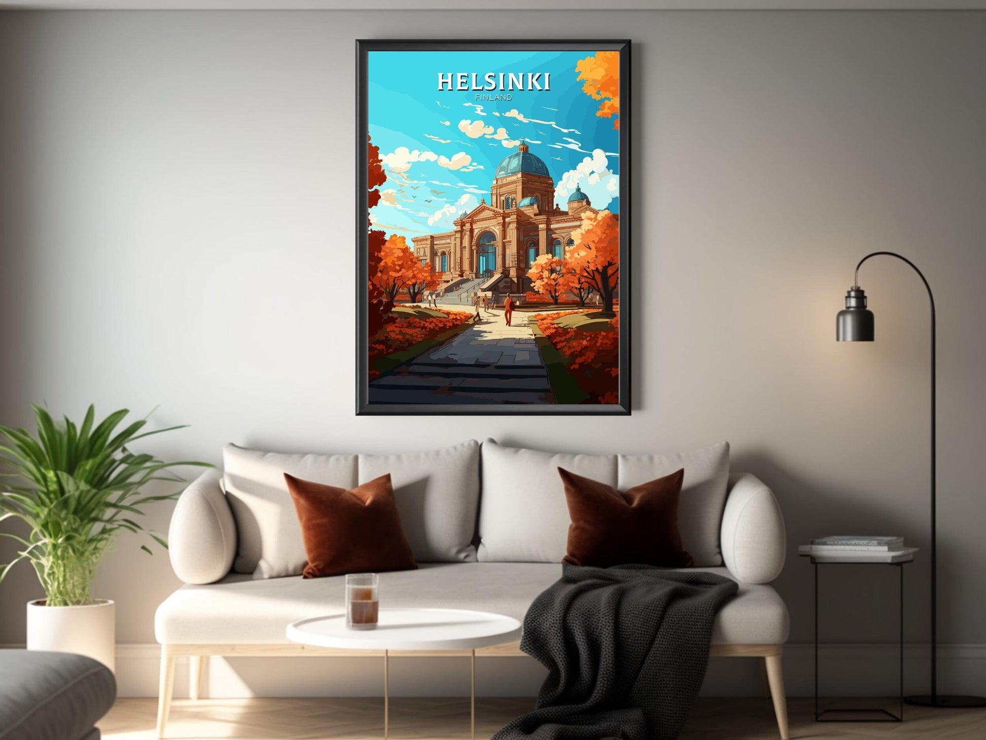 Helsinki Poster | Helsinki Print | Helsinki Art | Helsinki Travel Print | Helsinki Illustration | Finland Print | Ateneum Art Museum ID 564