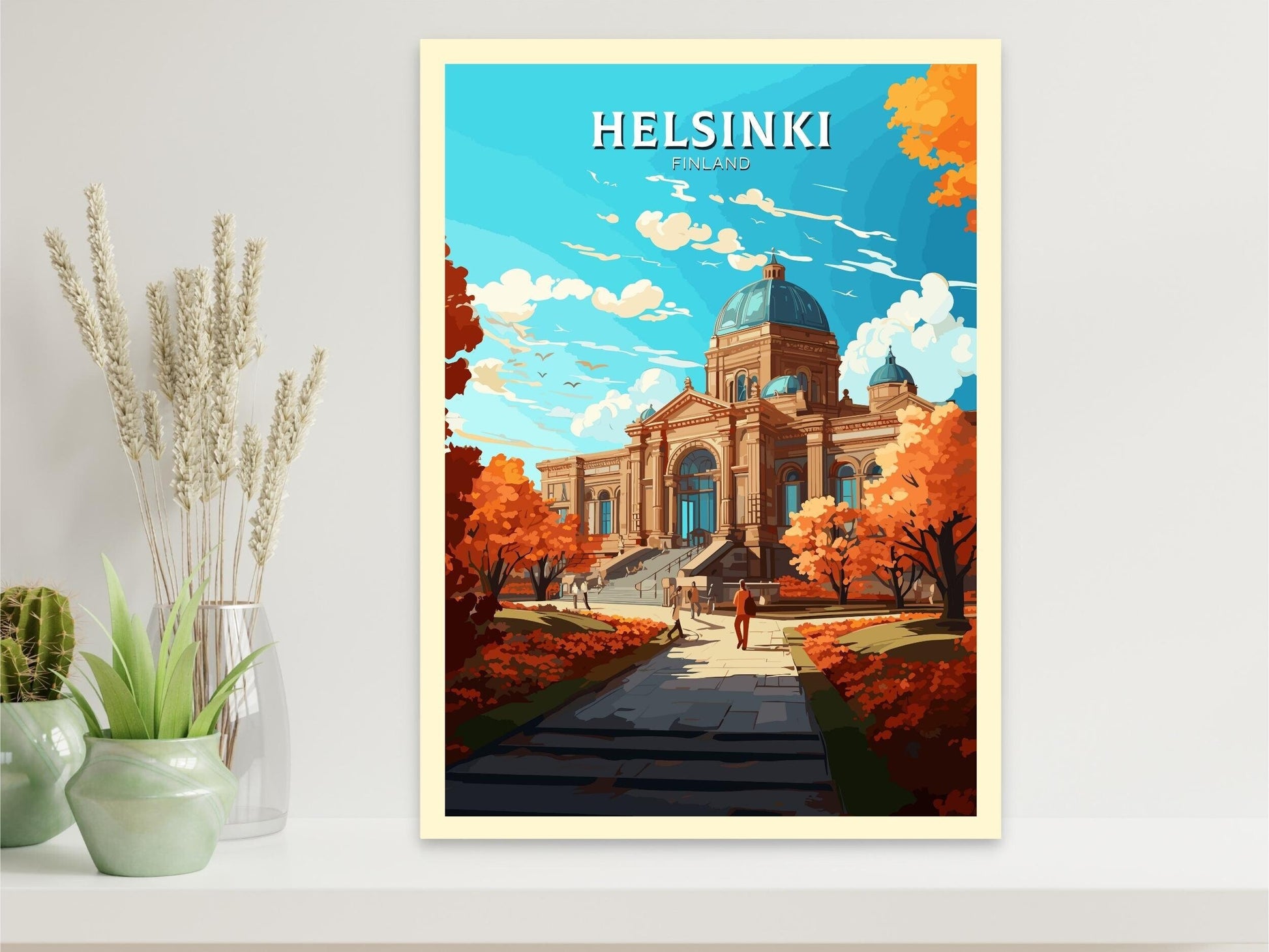 Helsinki Poster | Helsinki Print | Helsinki Art | Helsinki Travel Print | Helsinki Illustration | Finland Print | Ateneum Art Museum ID 564