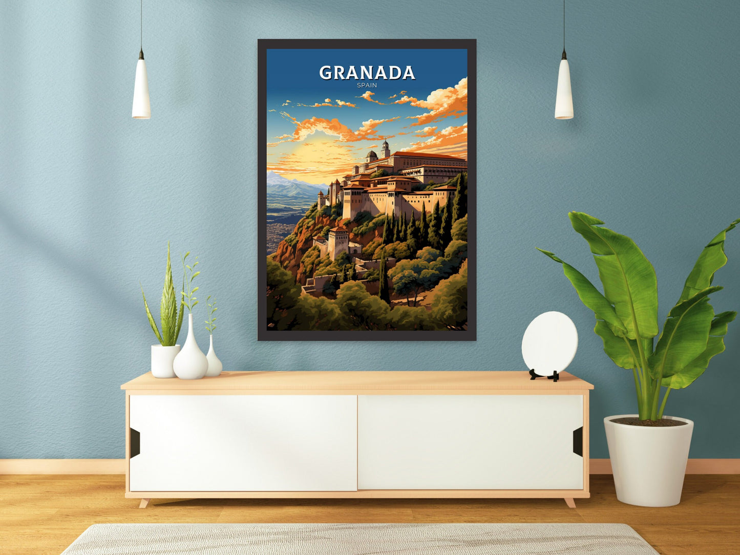 Granada Print | Granada Travel Poster | Granada Illustration | Granada Wall Art | Spain Print | Granada Spain Painting | Granada Art ID 600