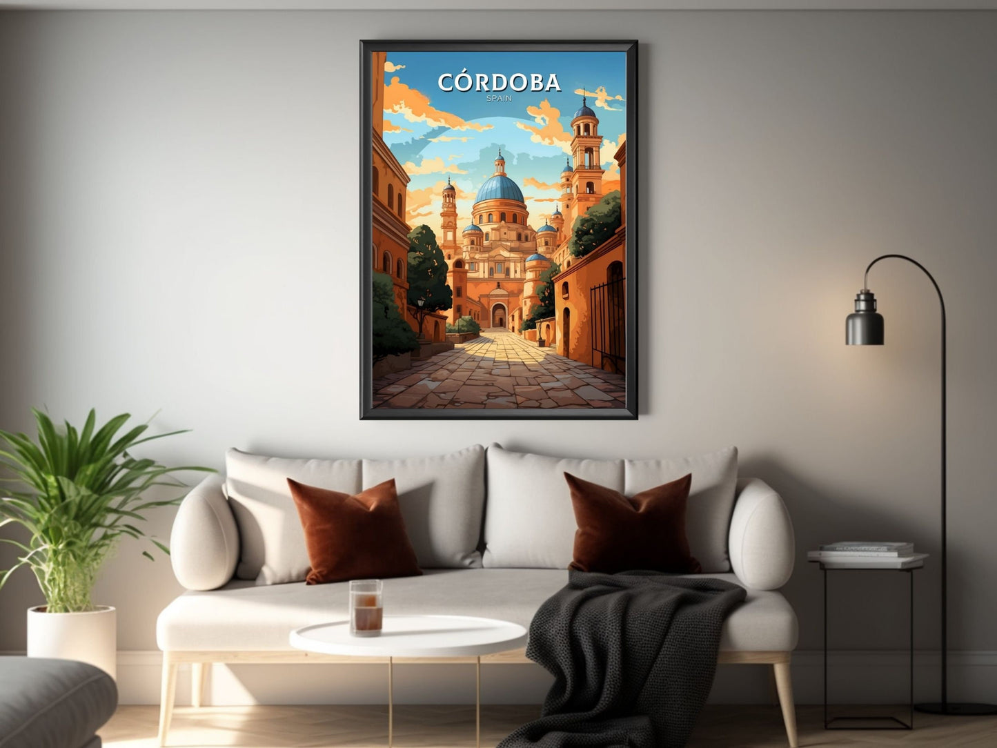 Cordoba Print | Cordoba Travel Poster | Cordoba Illustration | Cordoba Wall Art | Spain Print | Cordoba Spain Painting | ID 603