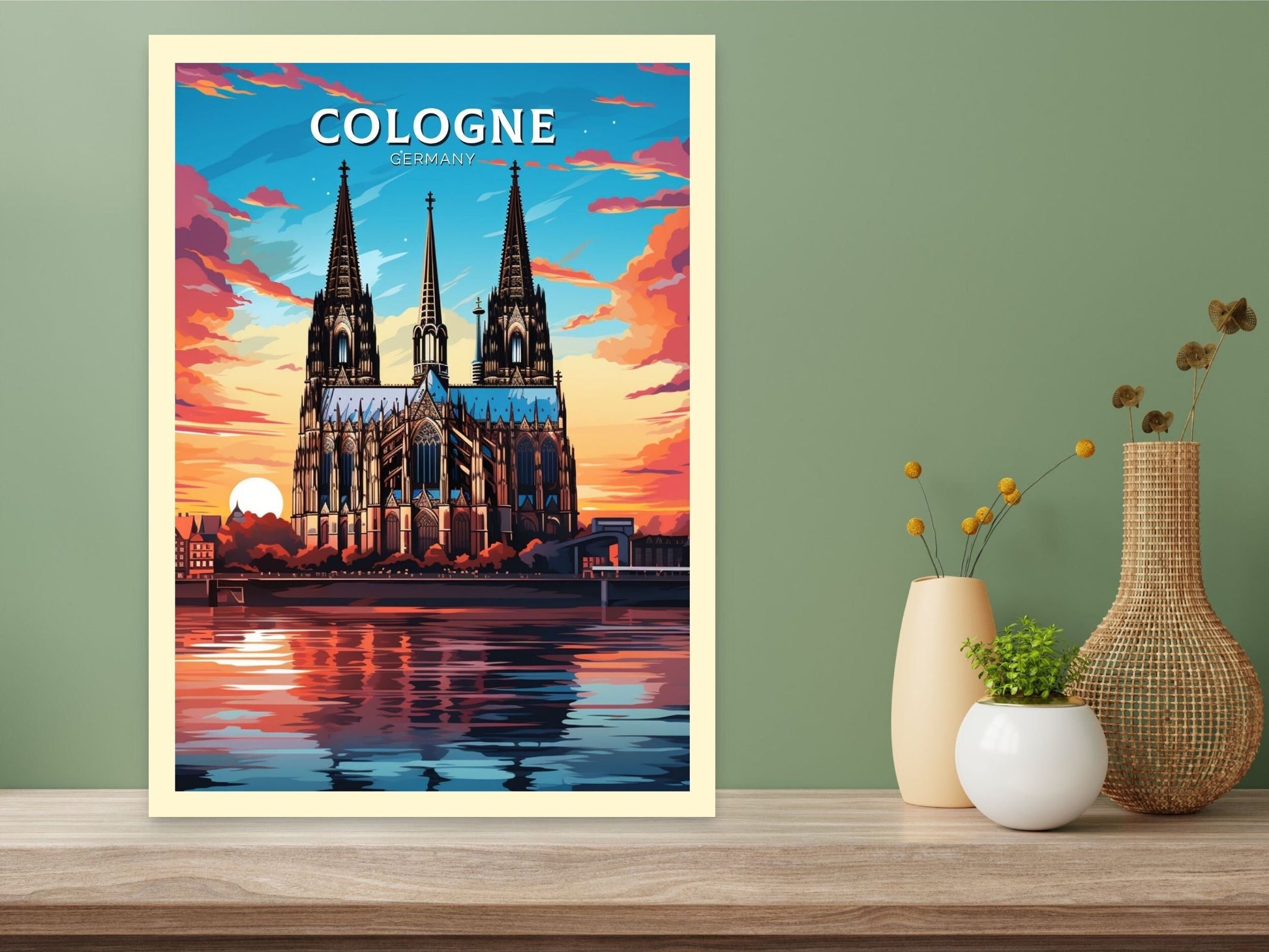 Cologne Poster | Cologne Illustration | Cologne Wall Art | Cologne Print | Cologne Poster Design | Cologne Poster | Cathedral Poster ID 600