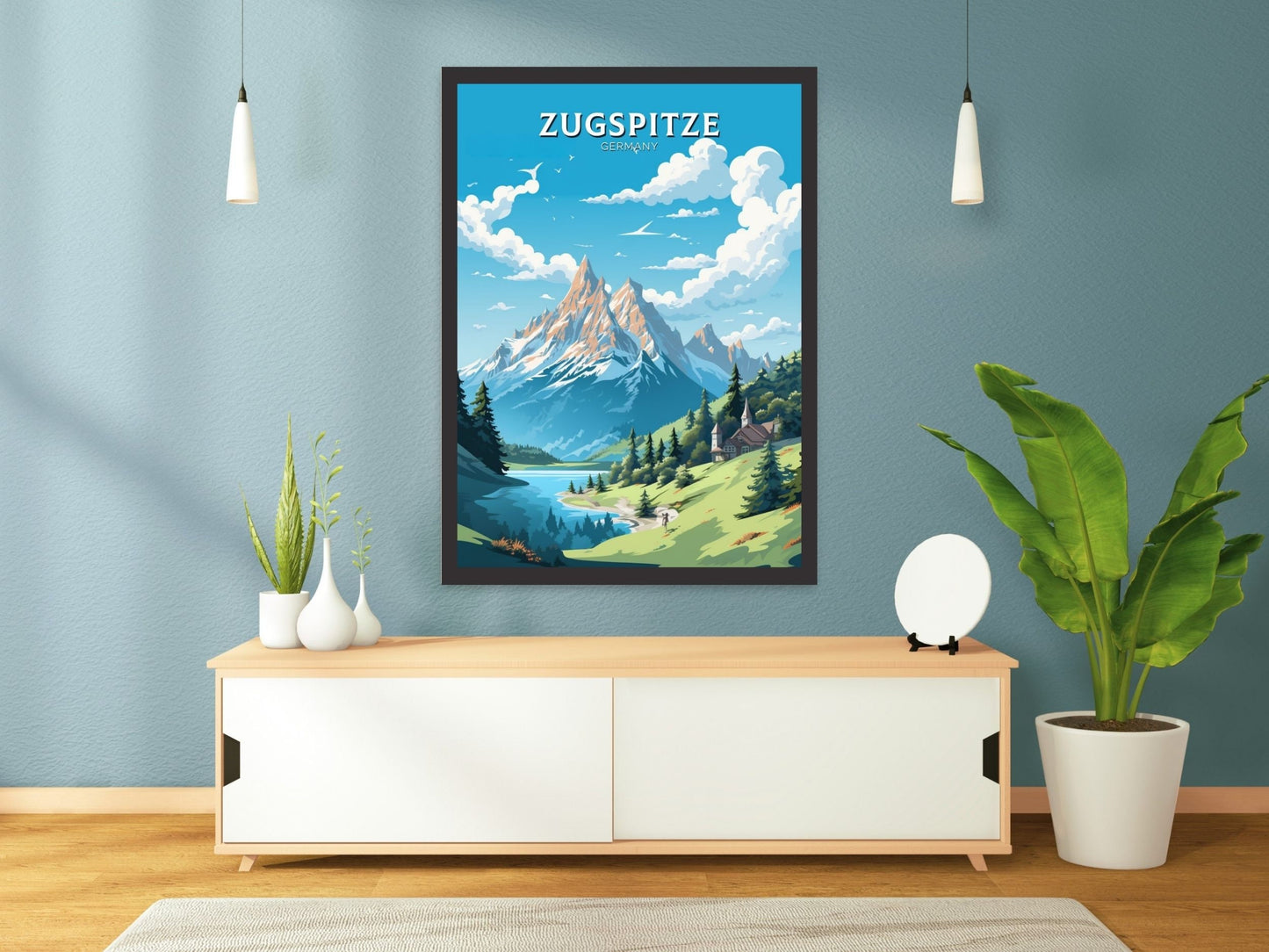 Zugspitze Poster | Zugspitze Illustration | Zugspitze Wall Art | Zugspitze Print | Germany Poster Design | Zugspitze Poster | ID 609