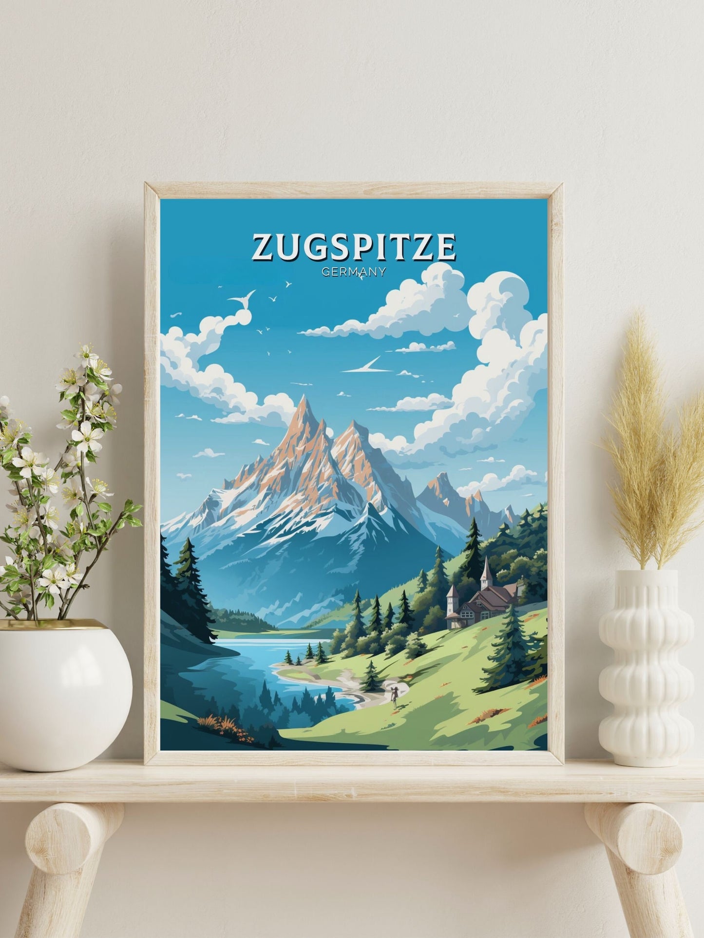 Zugspitze Poster | Zugspitze Illustration | Zugspitze Wall Art | Zugspitze Print | Germany Poster Design | Zugspitze Poster | ID 609