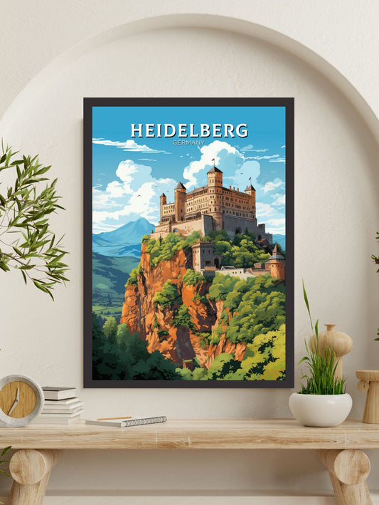 Heidelberg Poster | Heidelberg Illustration | Heidelberg Wall Art | Heidelberg Print | Germany Poster Design | Heidelberg Poster | ID 607