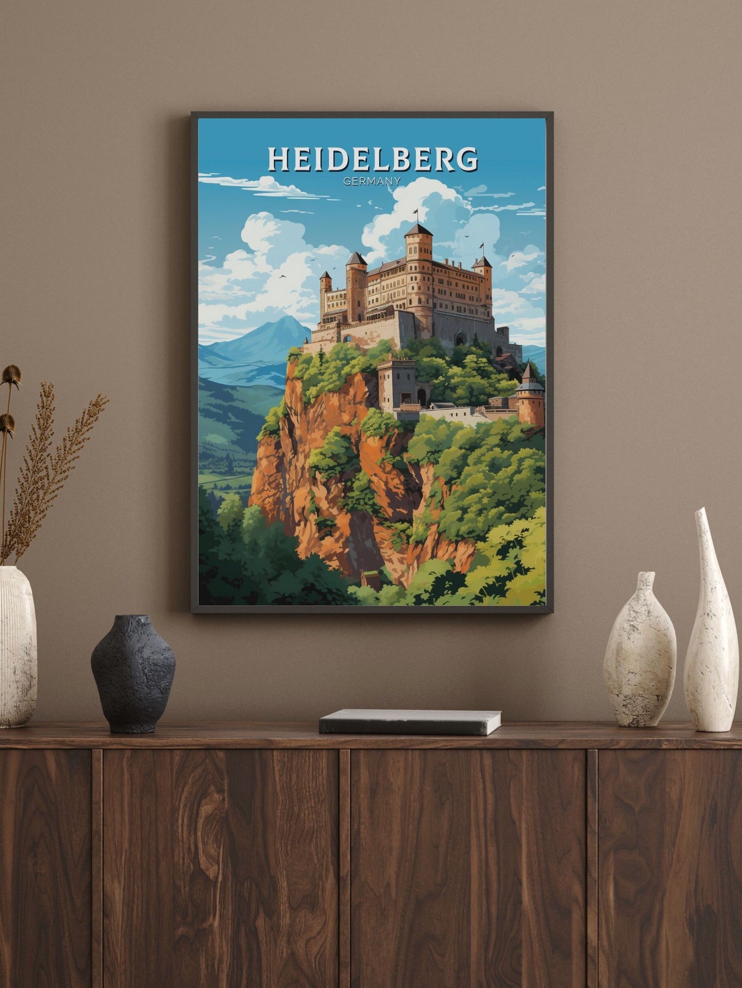 Heidelberg Poster | Heidelberg Illustration | Heidelberg Wall Art | Heidelberg Print | Germany Poster Design | Heidelberg Poster | ID 607