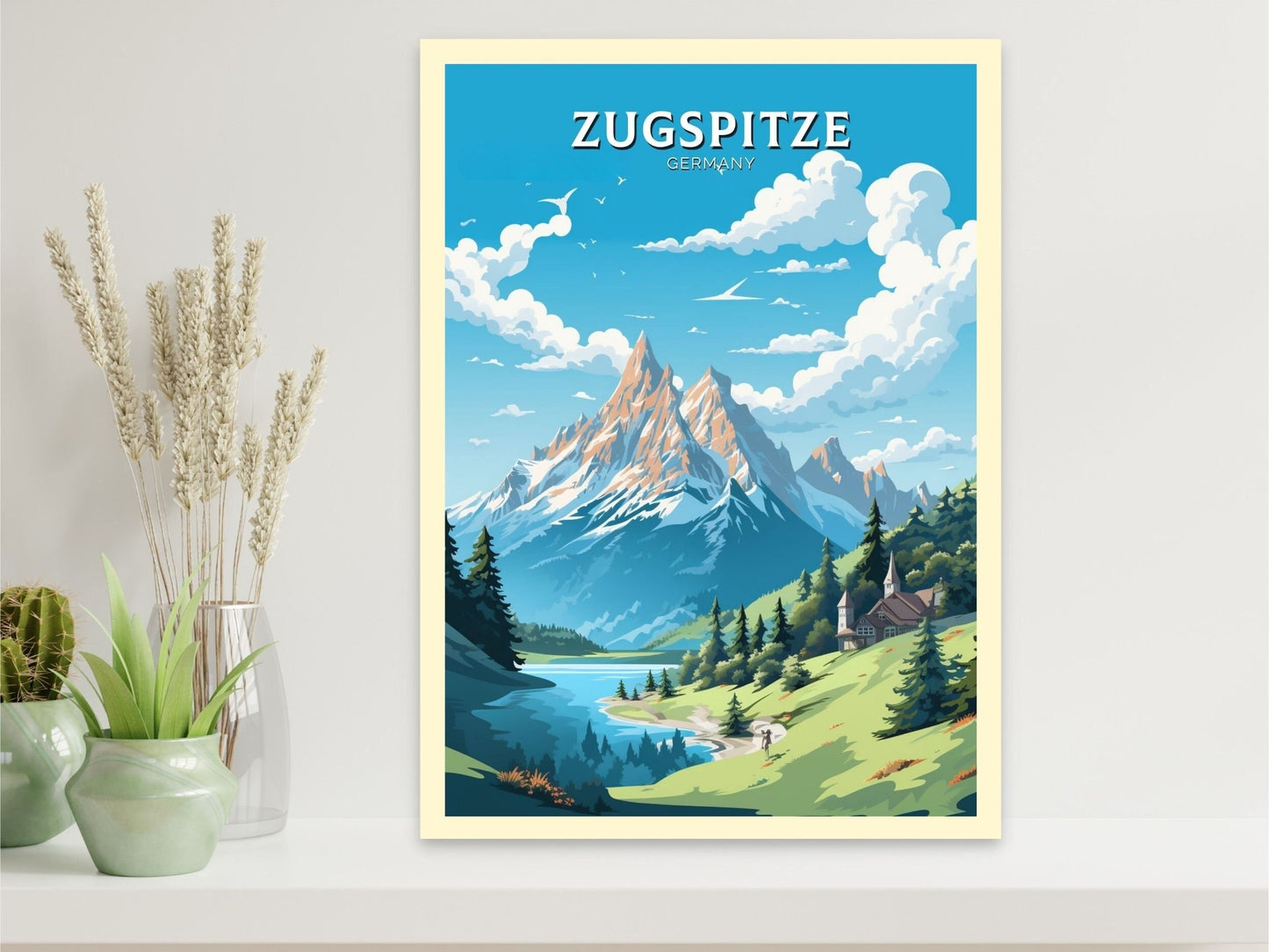 Zugspitze Poster | Zugspitze Illustration | Zugspitze Wall Art | Zugspitze Print | Germany Poster Design | Zugspitze Poster | ID 609