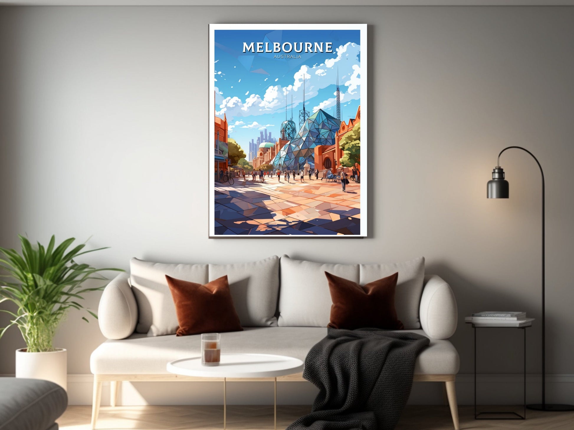 Melbourne Print | Melbourne Illustration | Melbourne Station | Australia Print | Australia Wall Art | Australia Poster | ID 611