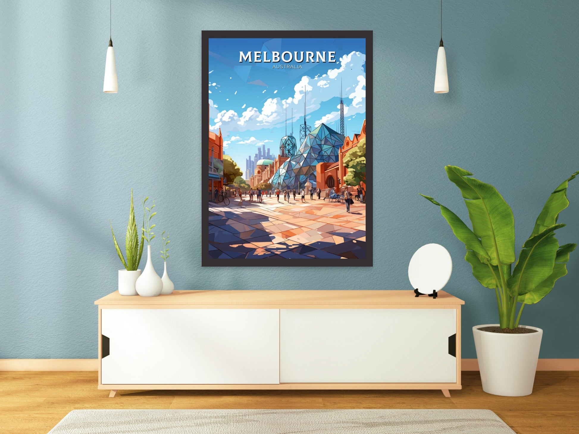 Melbourne Print | Melbourne Illustration | Melbourne Station | Australia Print | Australia Wall Art | Australia Poster | ID 611