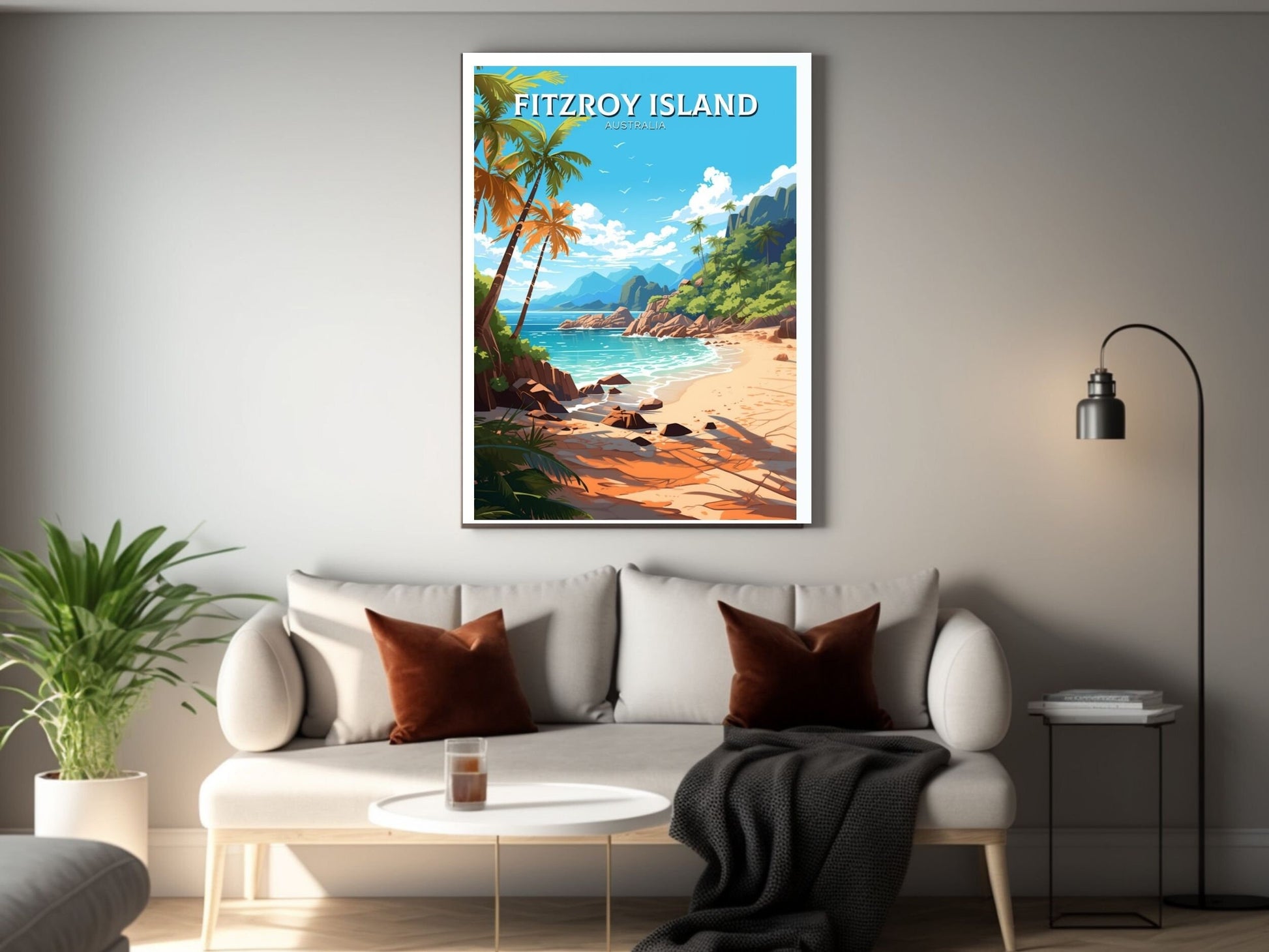 Fitzroy Travel Poster | Fitzroy Travel Print | Fitzroy Island Poster | Australia Print | Australia Poster | Queensland Poster | ID 614