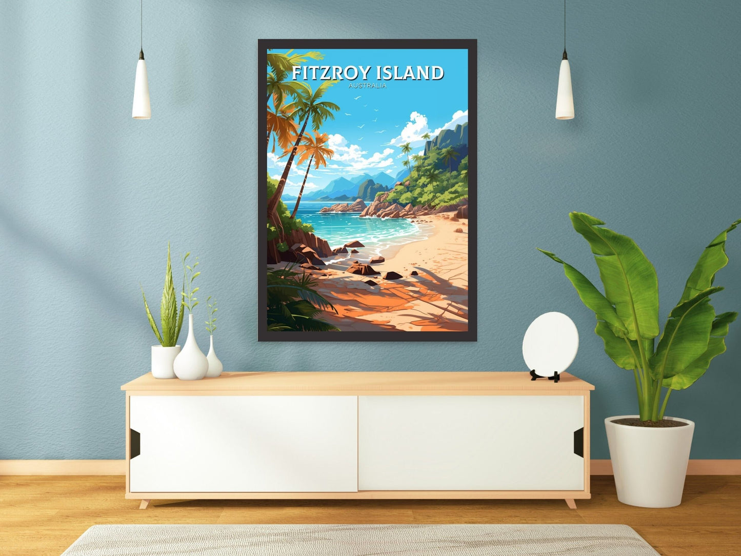 Fitzroy Travel Poster | Fitzroy Travel Print | Fitzroy Island Poster | Australia Print | Australia Poster | Queensland Poster | ID 614