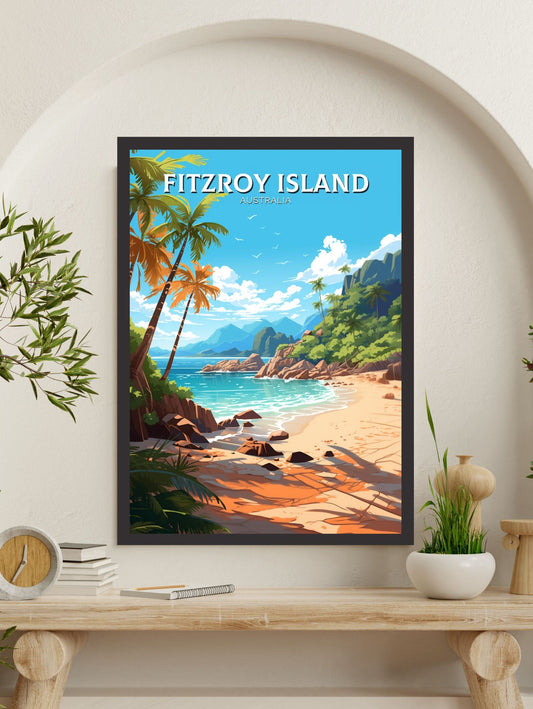 Fitzroy Travel Poster | Fitzroy Travel Print | Fitzroy Island Poster | Australia Print | Australia Poster | Queensland Poster | ID 614