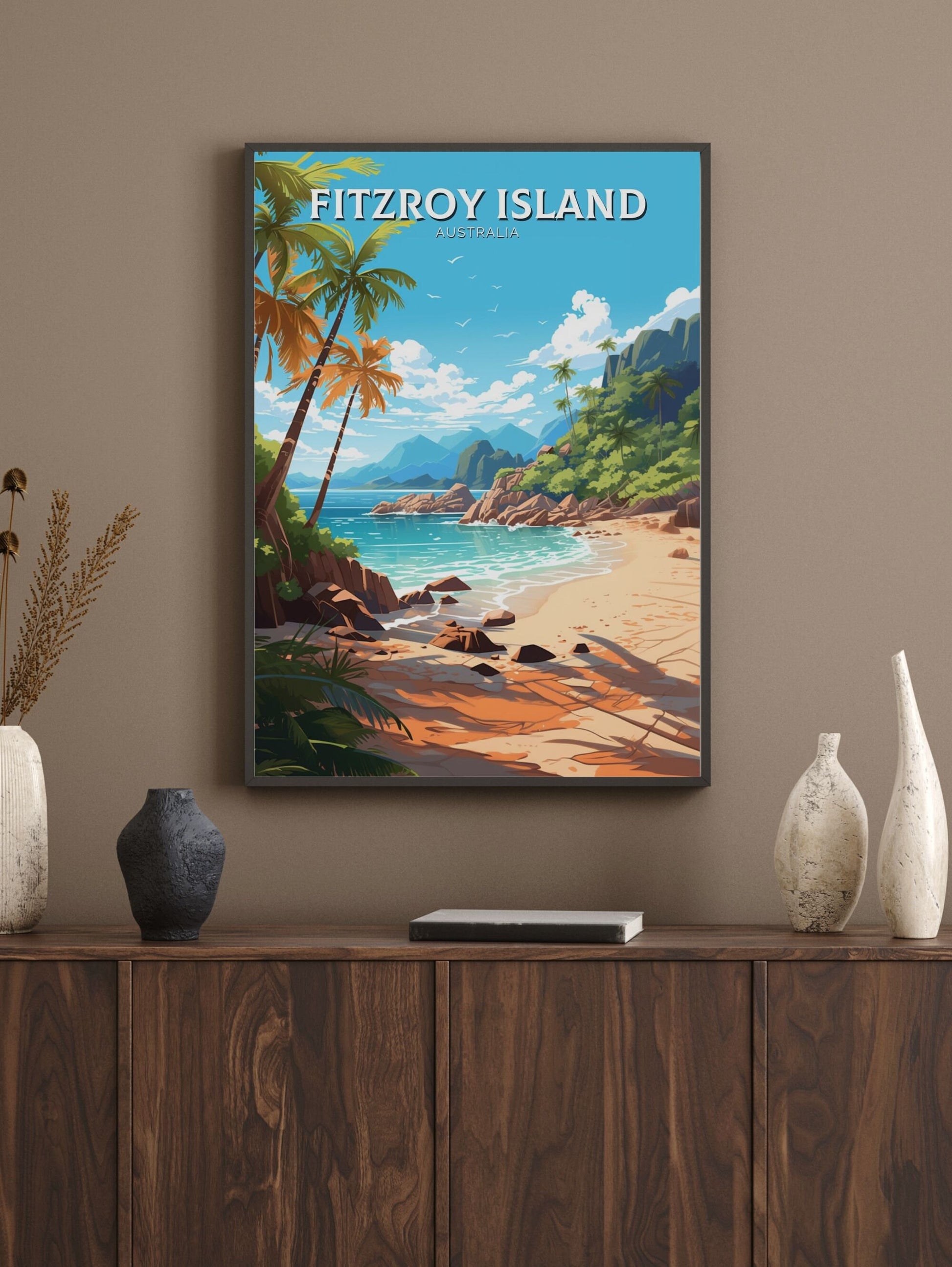 Fitzroy Travel Poster | Fitzroy Travel Print | Fitzroy Island Poster | Australia Print | Australia Poster | Queensland Poster | ID 614