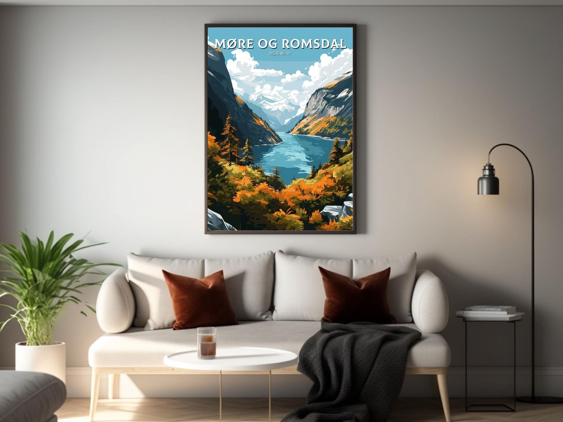 Møre og Romsdal Print | Møre og Romsdal Poster | Wall Art | Illustration | Travel Gift | Norway Print | Norway Art | Møre og Romsdal ID 576