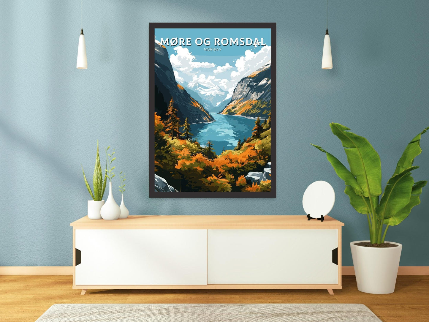 Møre og Romsdal Print | Møre og Romsdal Poster | Wall Art | Illustration | Travel Gift | Norway Print | Norway Art | Møre og Romsdal ID 576