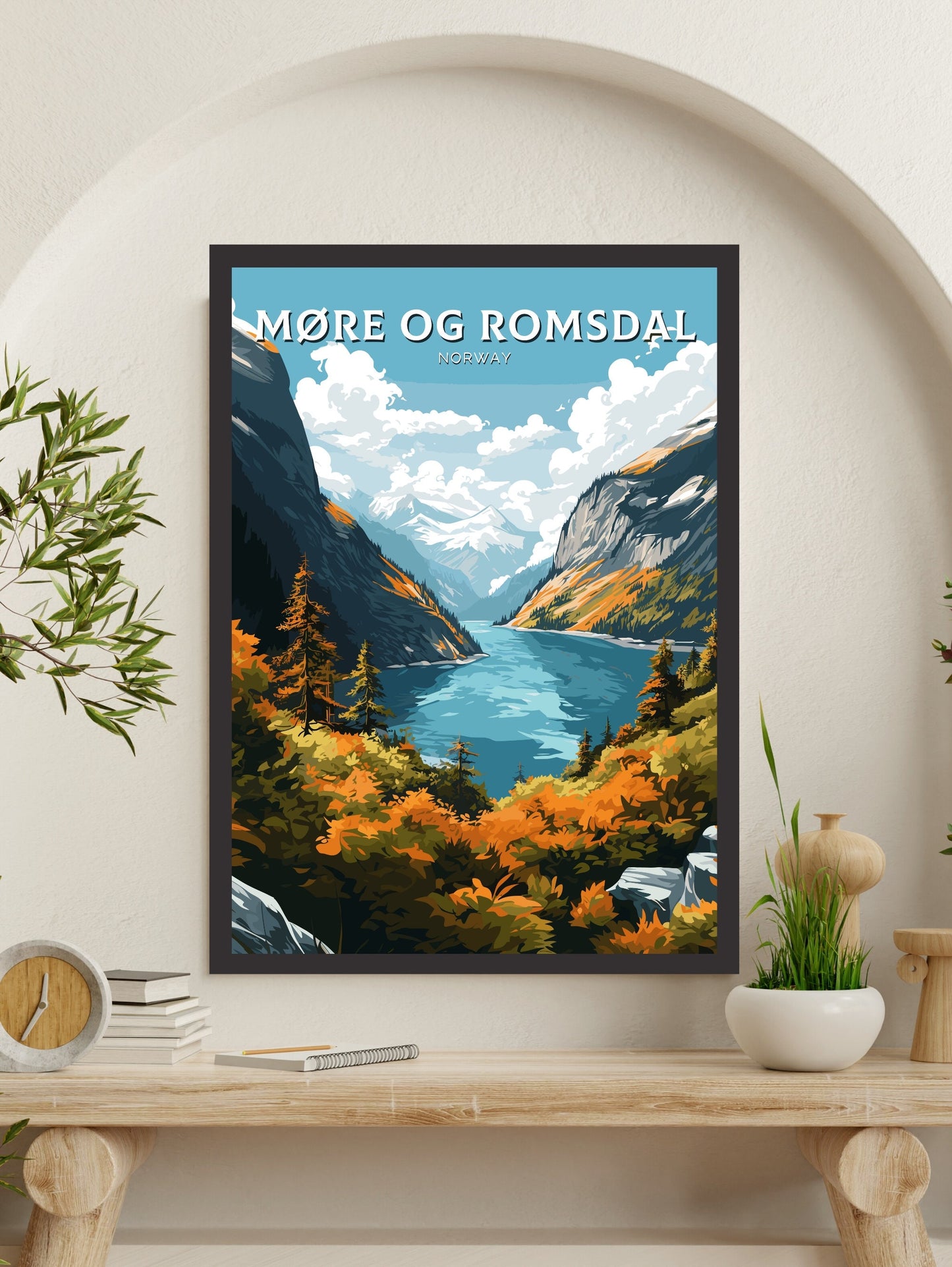 Møre og Romsdal Print | Møre og Romsdal Poster | Wall Art | Illustration | Travel Gift | Norway Print | Norway Art | Møre og Romsdal ID 576