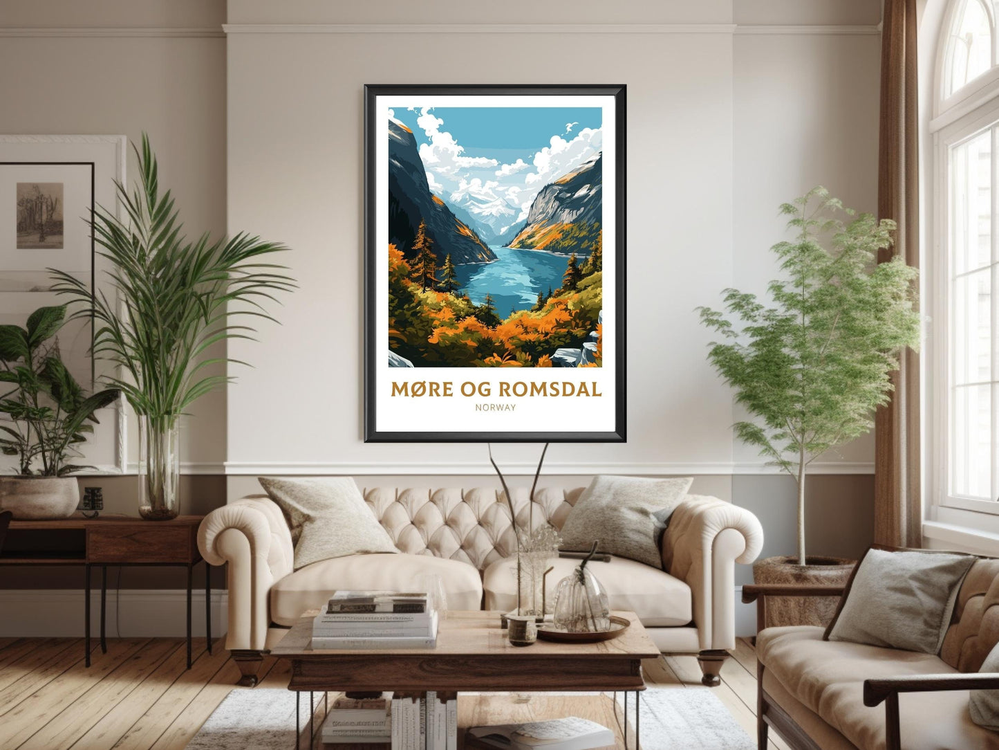 Møre og Romsdal Poster | Møre og Romsdal Print | Wall Art | Illustration | Travel Gift | Norway Print | Norway Art | Møre og Romsdal ID 577