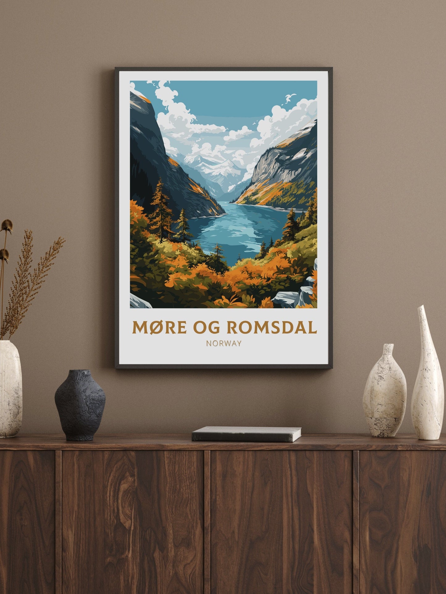 Møre og Romsdal Poster | Møre og Romsdal Print | Wall Art | Illustration | Travel Gift | Norway Print | Norway Art | Møre og Romsdal ID 577