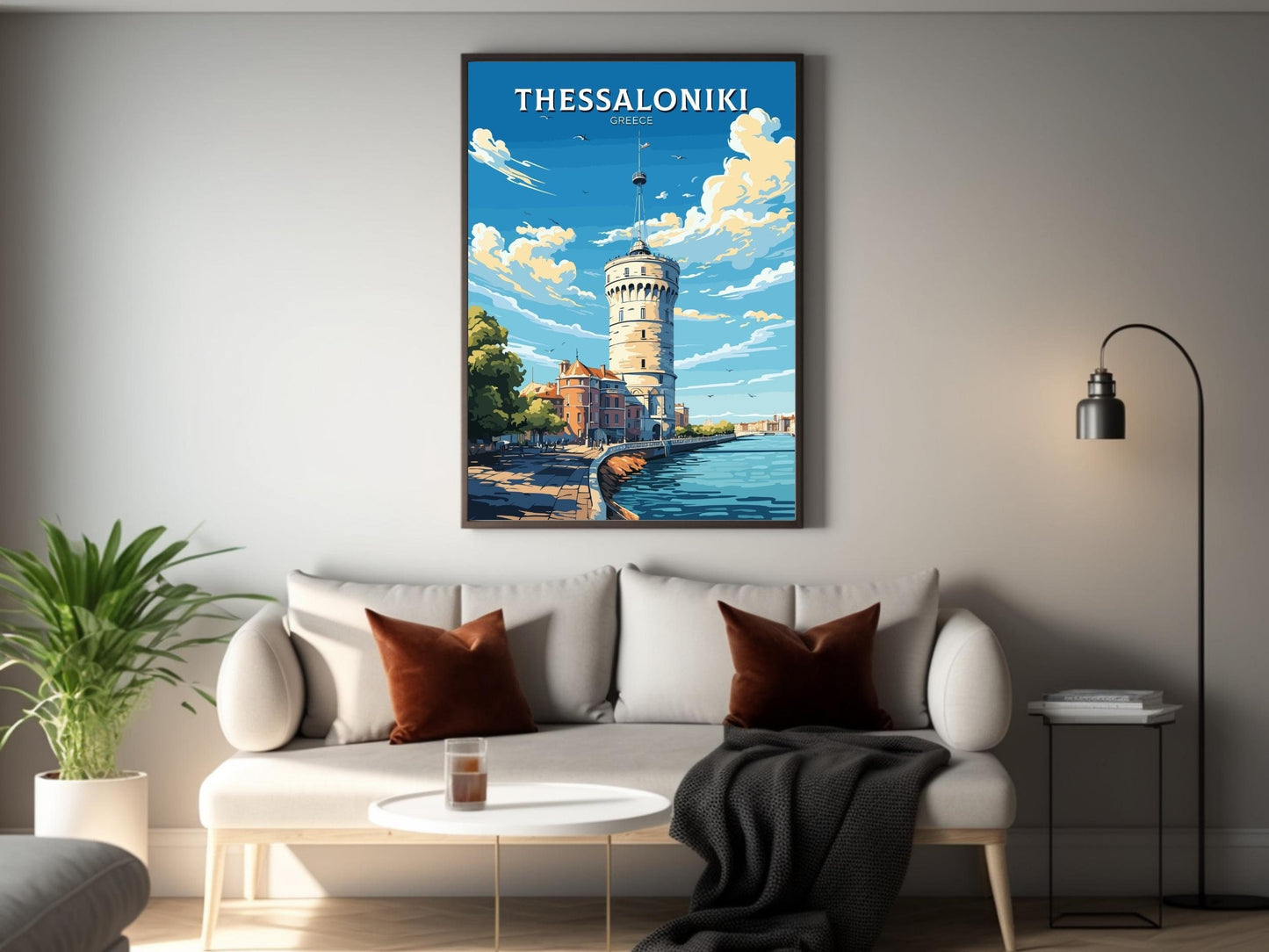 Thessaloniki Print | Thessaloniki Travel Poster | Illustration | Greece Print | Greece Home Décor | Thessaloniki Art | Greece poster ID 586