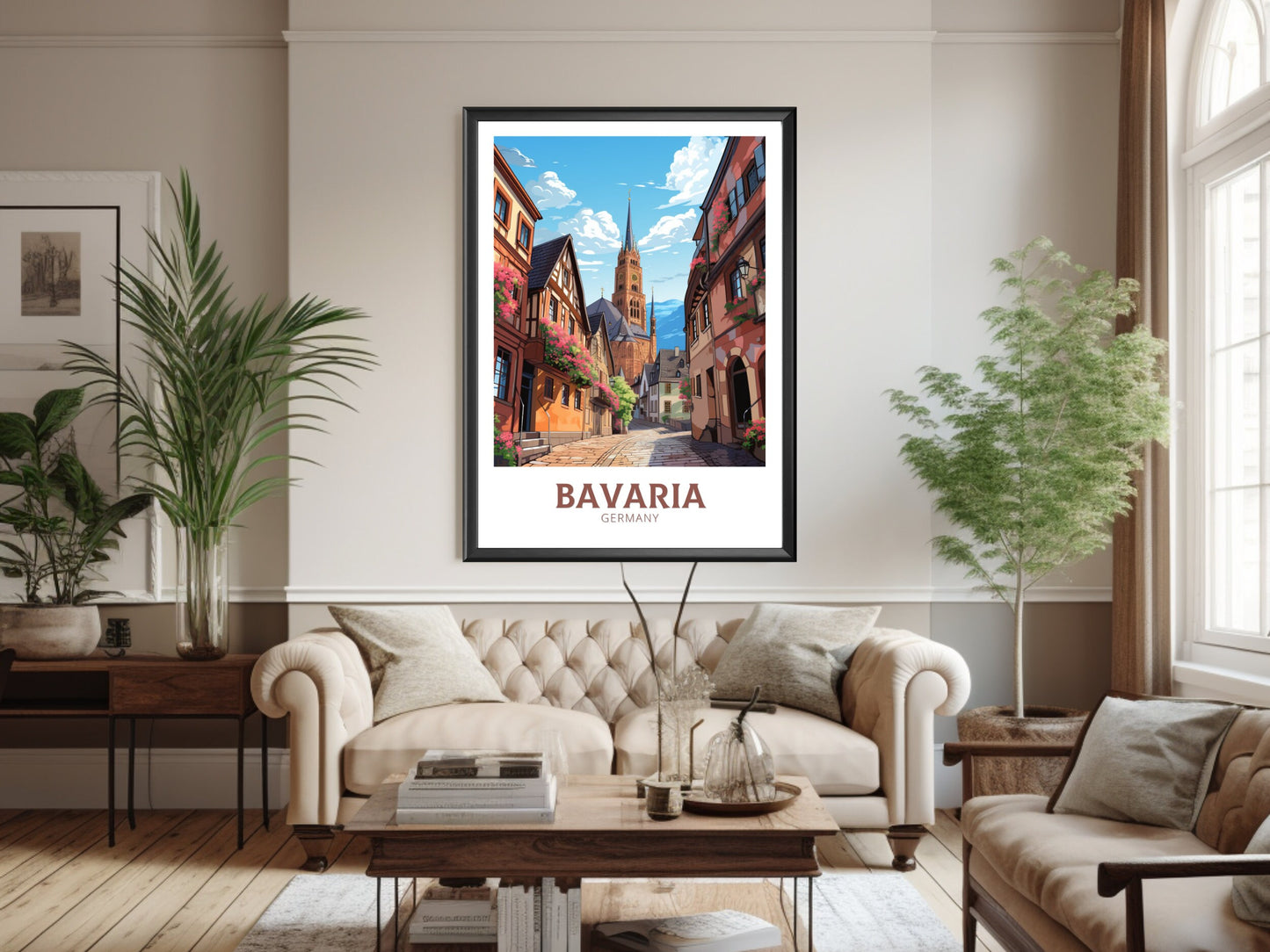 Bavaria Print | Bavaria Illustration | Bavaria Wall Art | Bavaria Poster | Germany Print Design | Bavaria Print | Romantic Road | ID 619