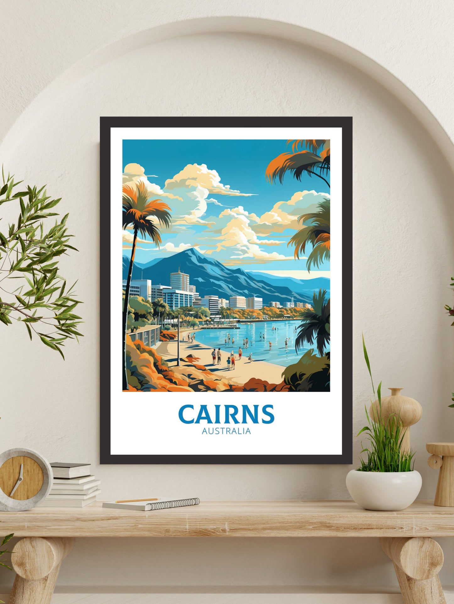 Cairns Travel Print | Cairns Travel Poster | Cairns Illustration | Australia Poster | Australia Print | Queensland Print | ID 617