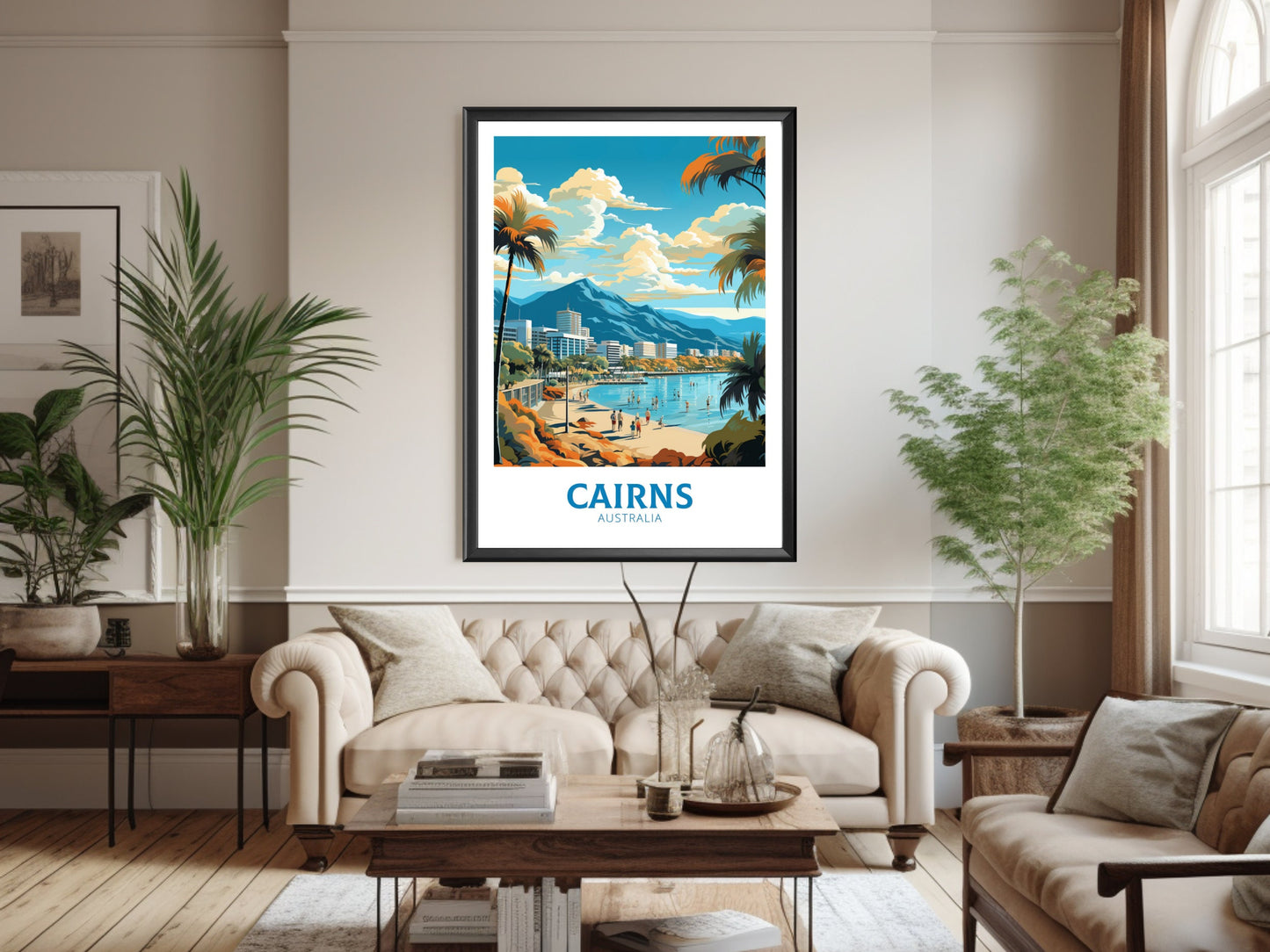 Cairns Travel Print | Cairns Travel Poster | Cairns Illustration | Australia Poster | Australia Print | Queensland Print | ID 617