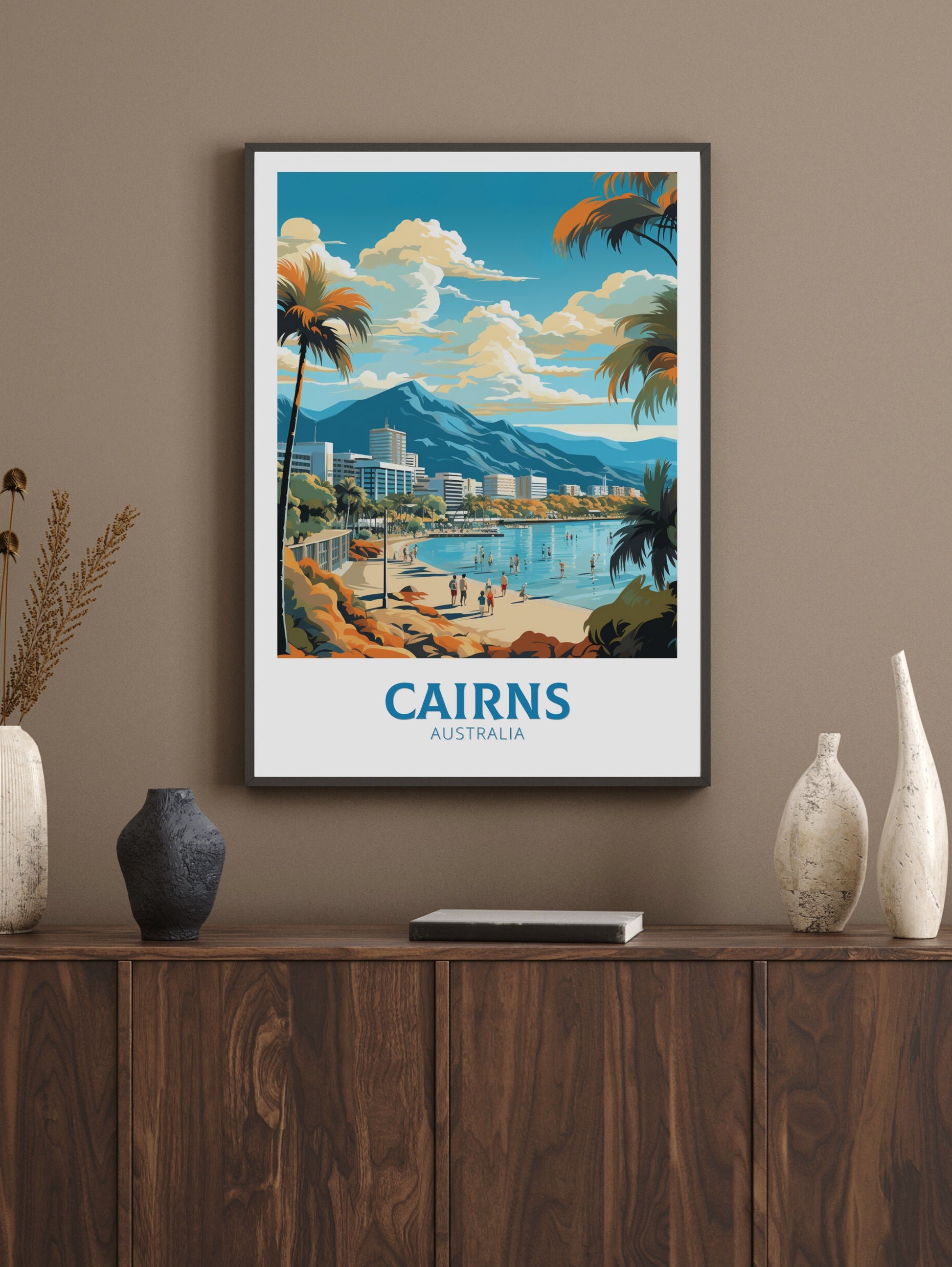 Cairns Travel Print | Cairns Travel Poster | Cairns Illustration | Australia Poster | Australia Print | Queensland Print | ID 617