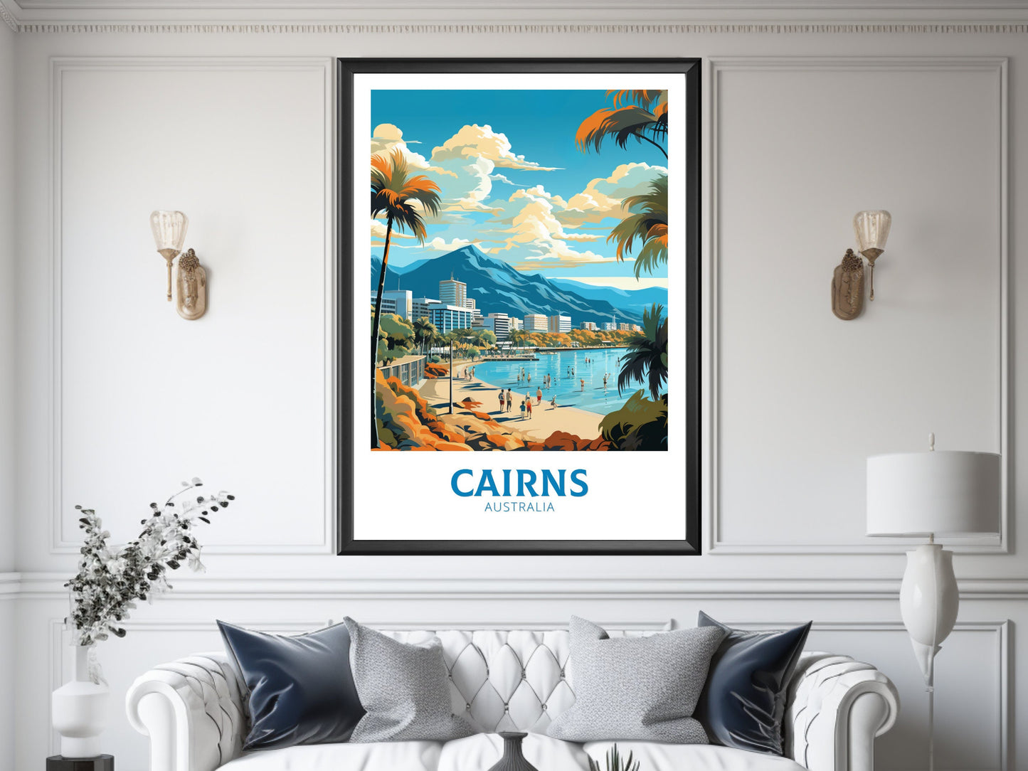 Cairns Travel Print | Cairns Travel Poster | Cairns Illustration | Australia Poster | Australia Print | Queensland Print | ID 617