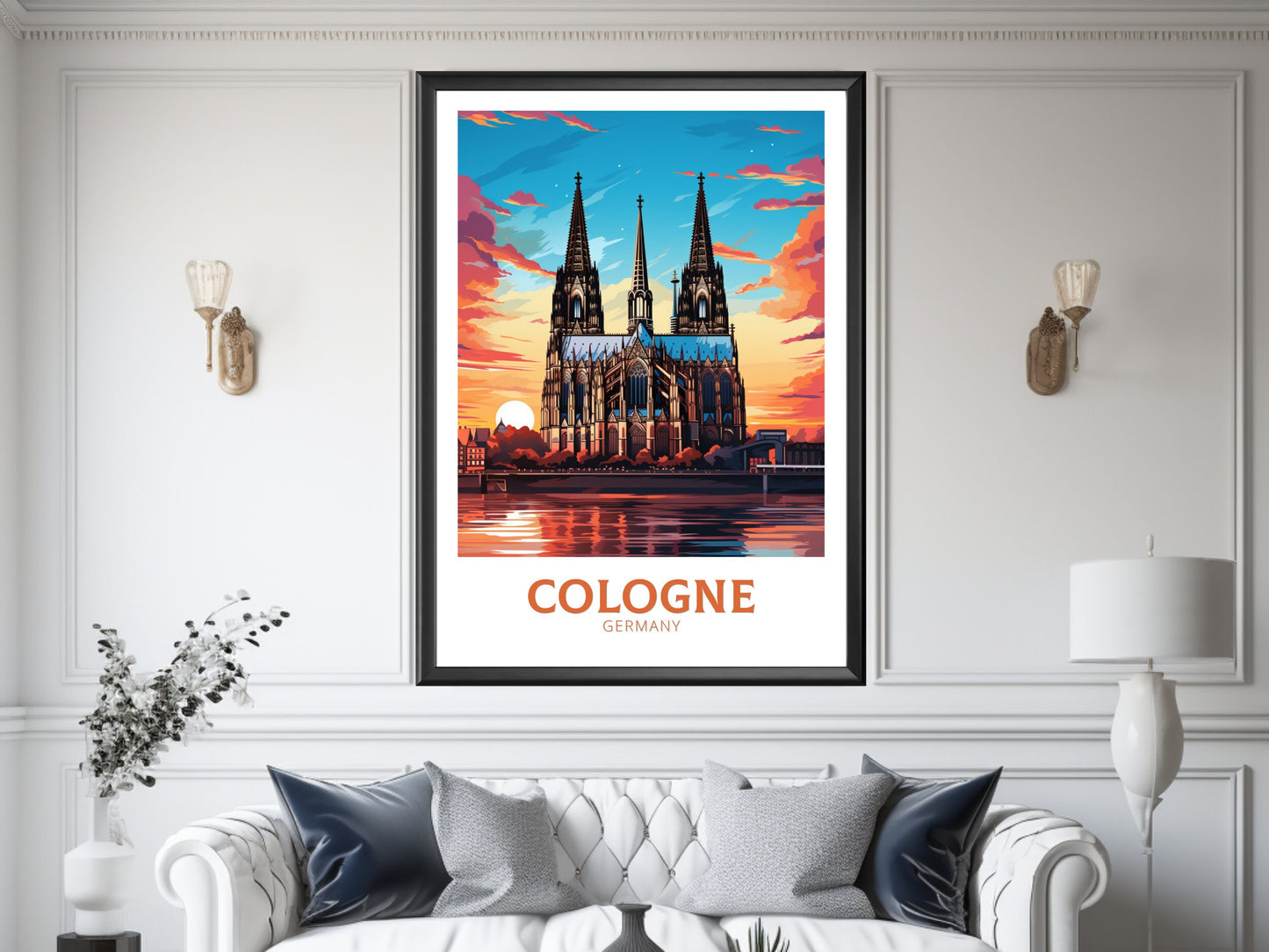 Cologne Print | Cologne Illustration | Cologne Wall Art | Cologne Poster | Cologne Print Design | Cologne Print | Cathedral Print ID 616