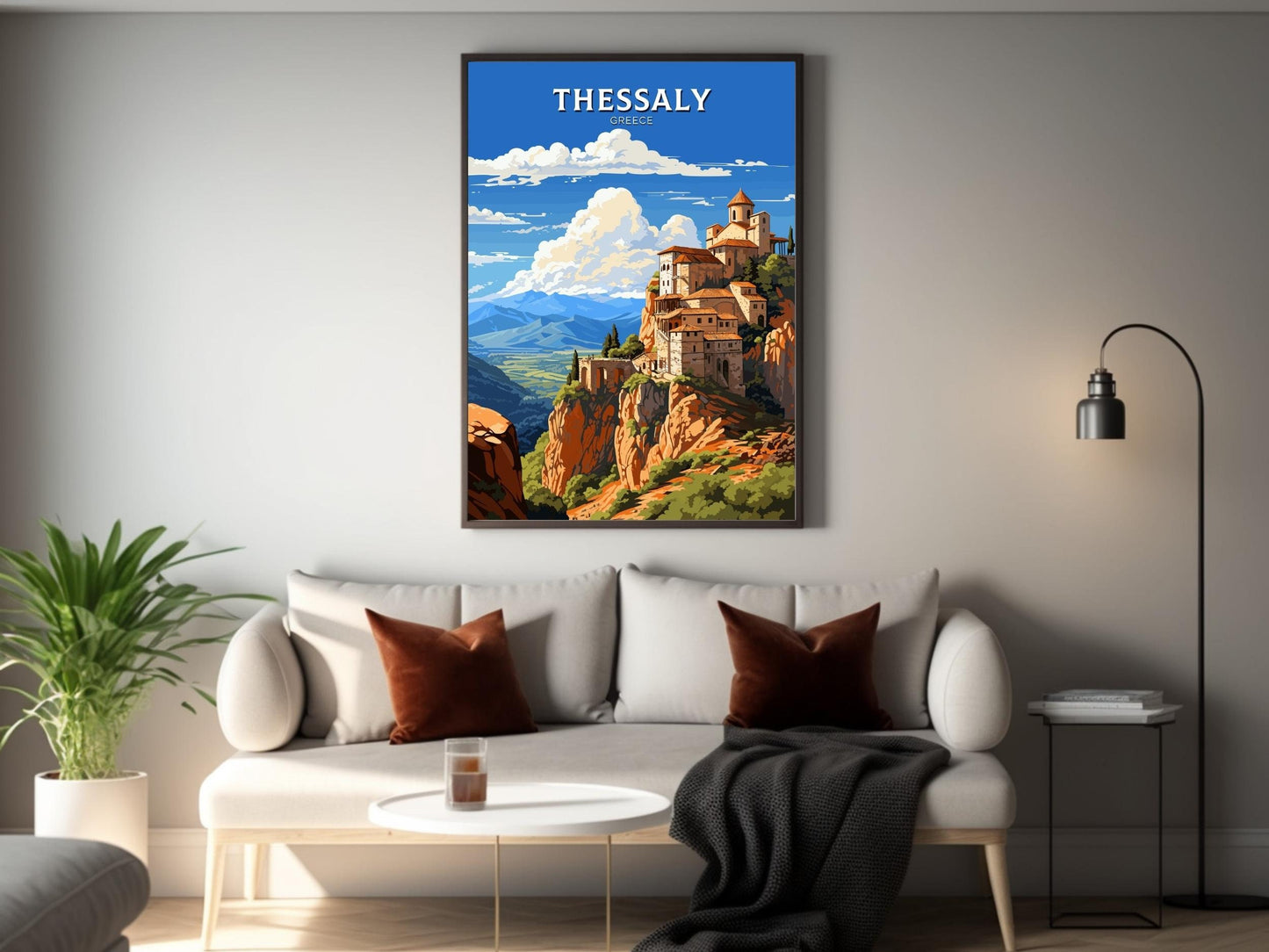 Thessaly Print | Thessaly Travel Poster | Thessaly Illustration | Greece Print | Greece Home Décor | Thessaly Art | Greece poster ID 588