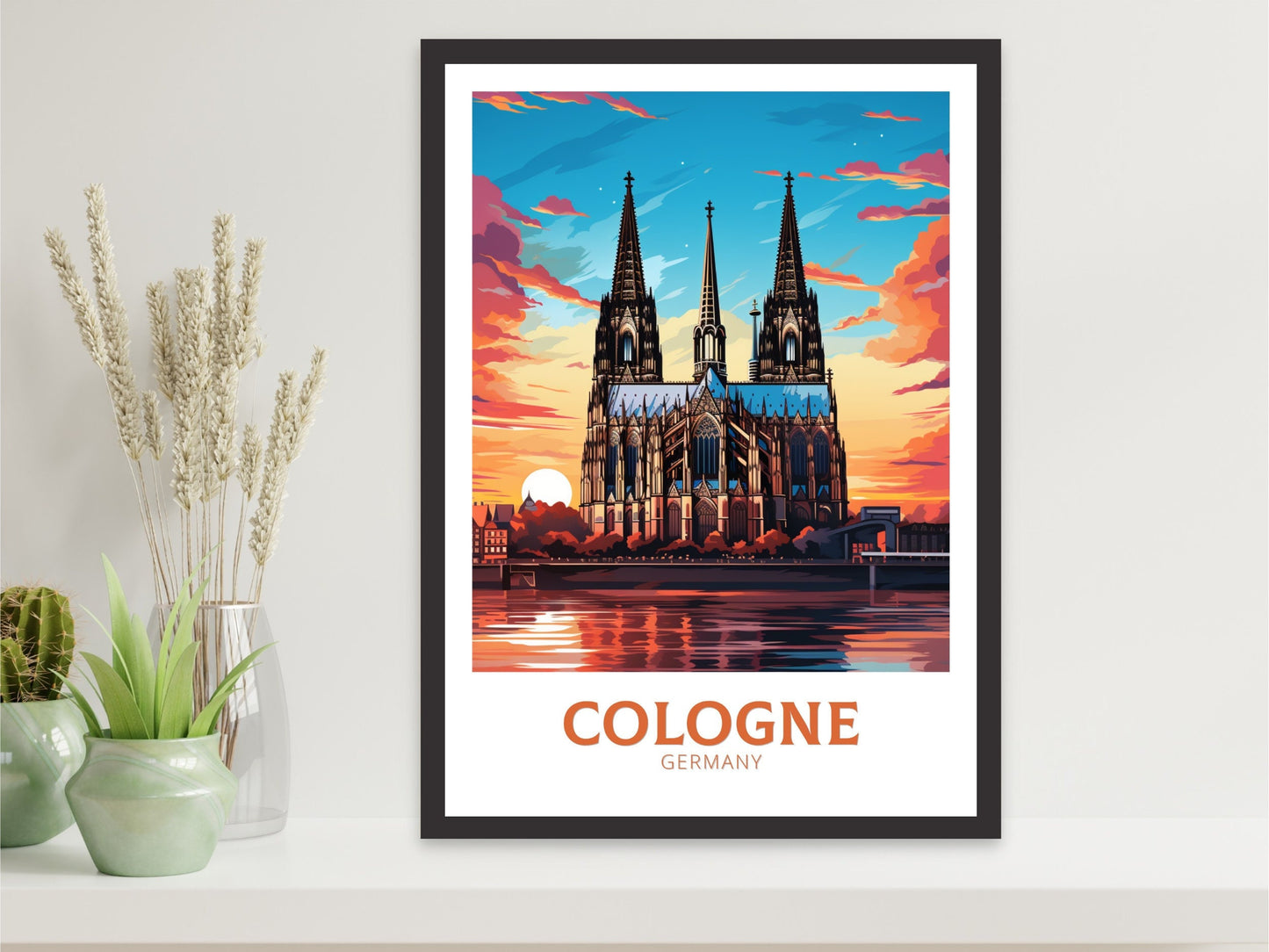 Cologne Print | Cologne Illustration | Cologne Wall Art | Cologne Poster | Cologne Print Design | Cologne Print | Cathedral Print ID 616