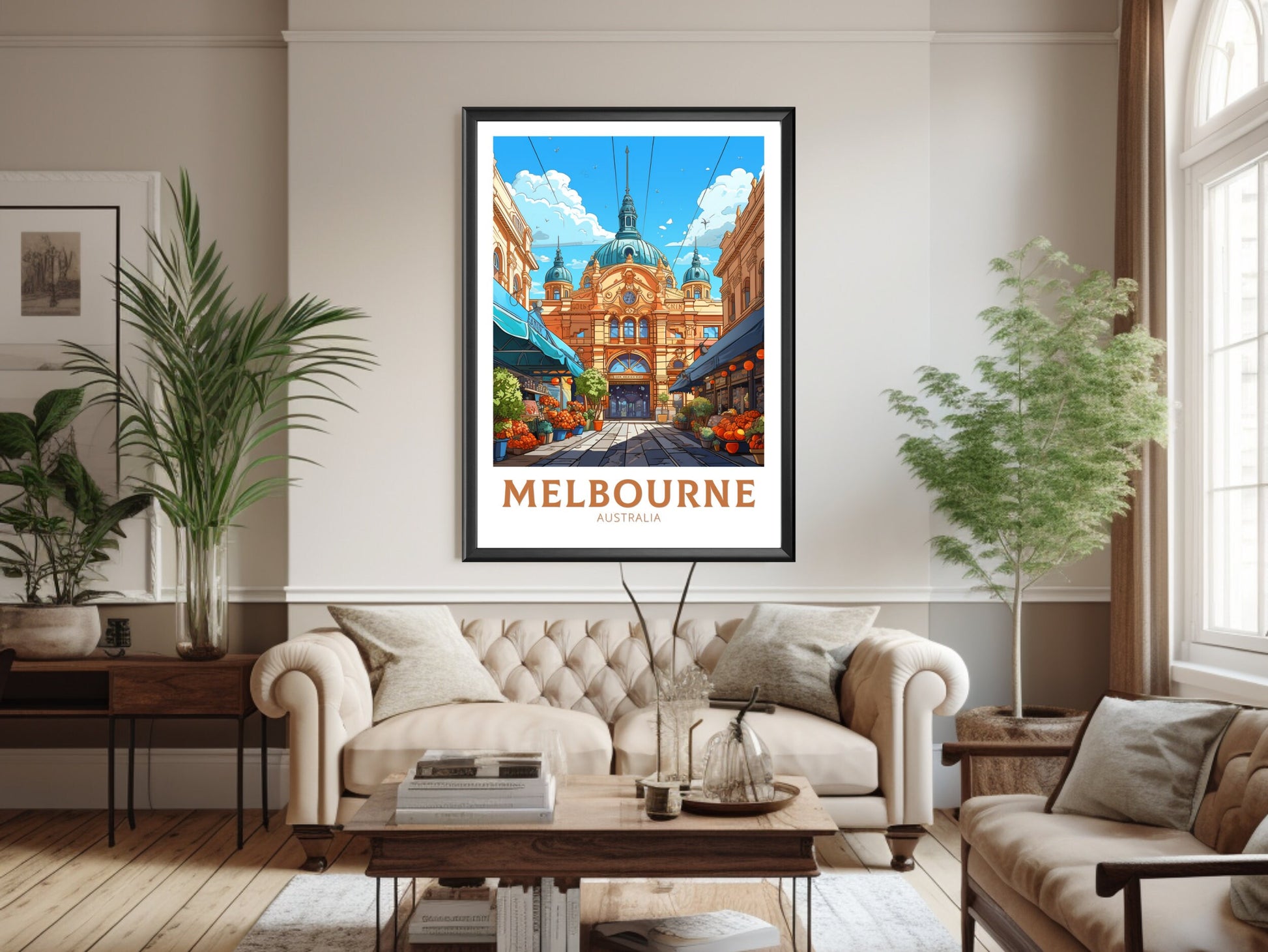 Melbourne Poster | Melbourne Illustration | Melbourne Station | Australia Poster | Australia Wall Art | Australia Print | ID 622