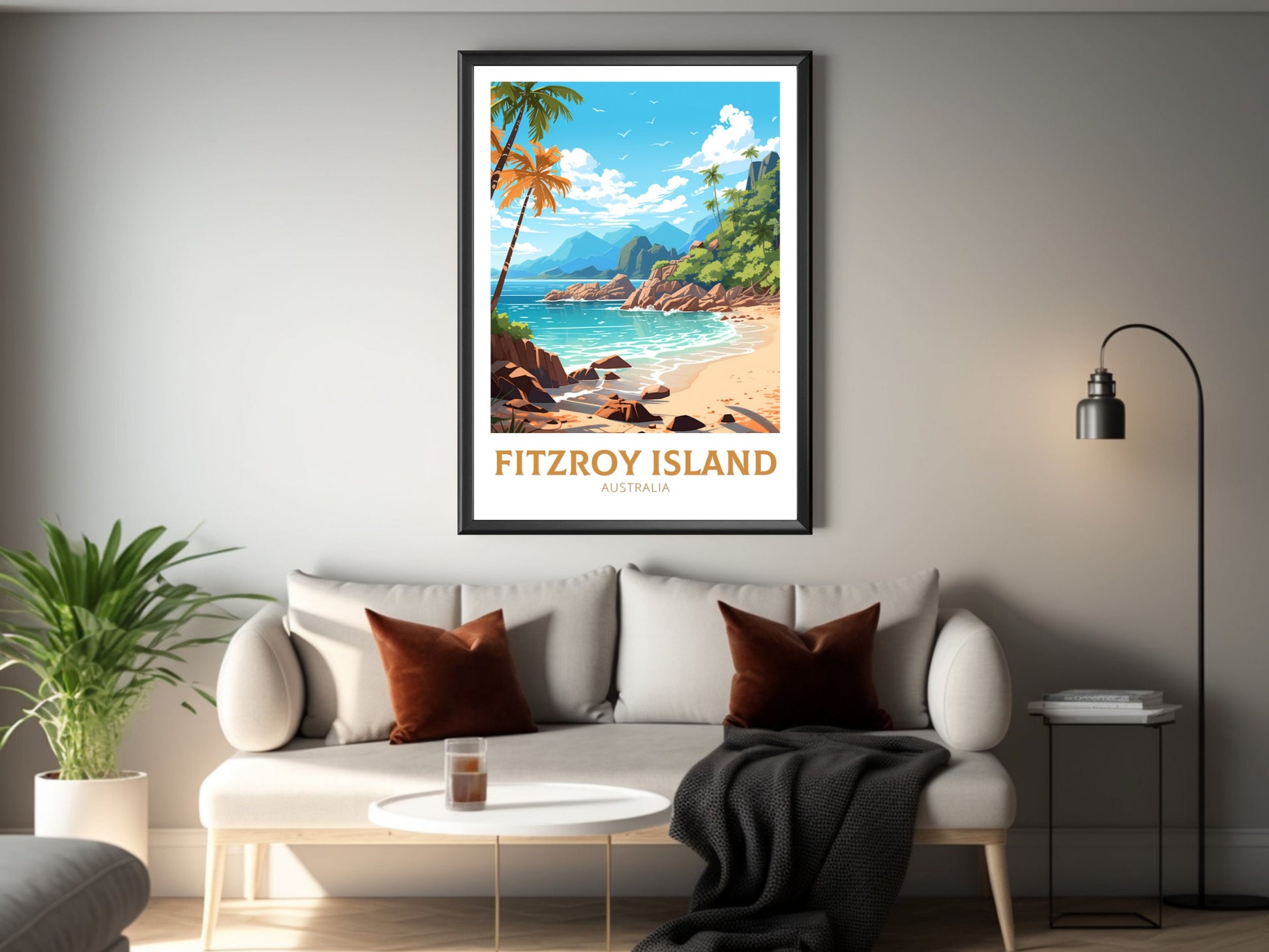 Fitzroy Travel Print | Fitzroy Travel Poster | Fitzroy Island Print | Australia Poster | Australia Print | Queensland Print | ID 625