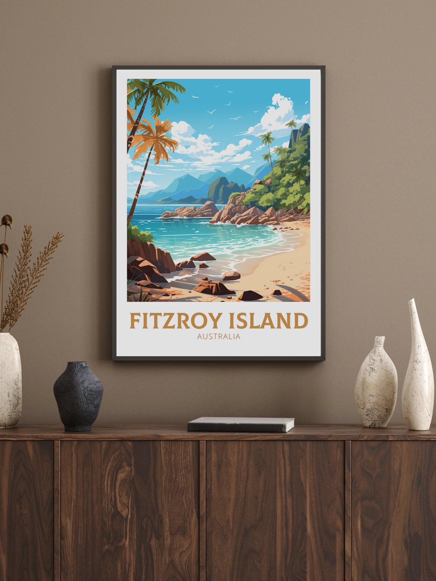 Fitzroy Travel Print | Fitzroy Travel Poster | Fitzroy Island Print | Australia Poster | Australia Print | Queensland Print | ID 625