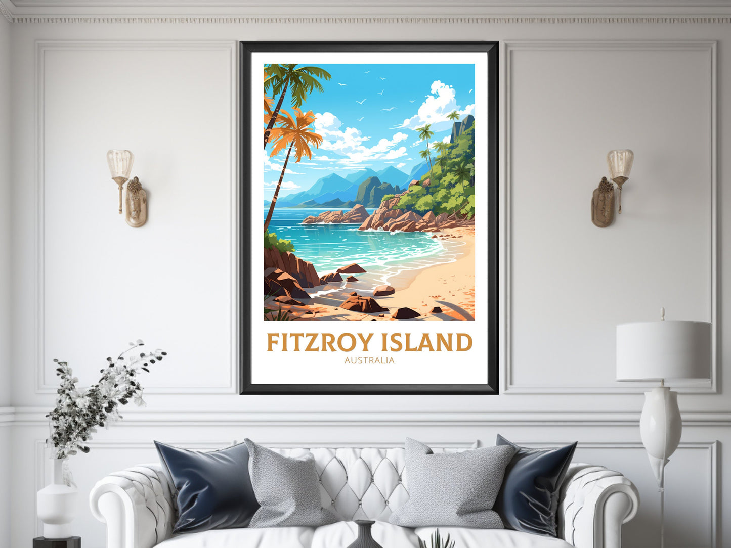 Fitzroy Travel Print | Fitzroy Travel Poster | Fitzroy Island Print | Australia Poster | Australia Print | Queensland Print | ID 625