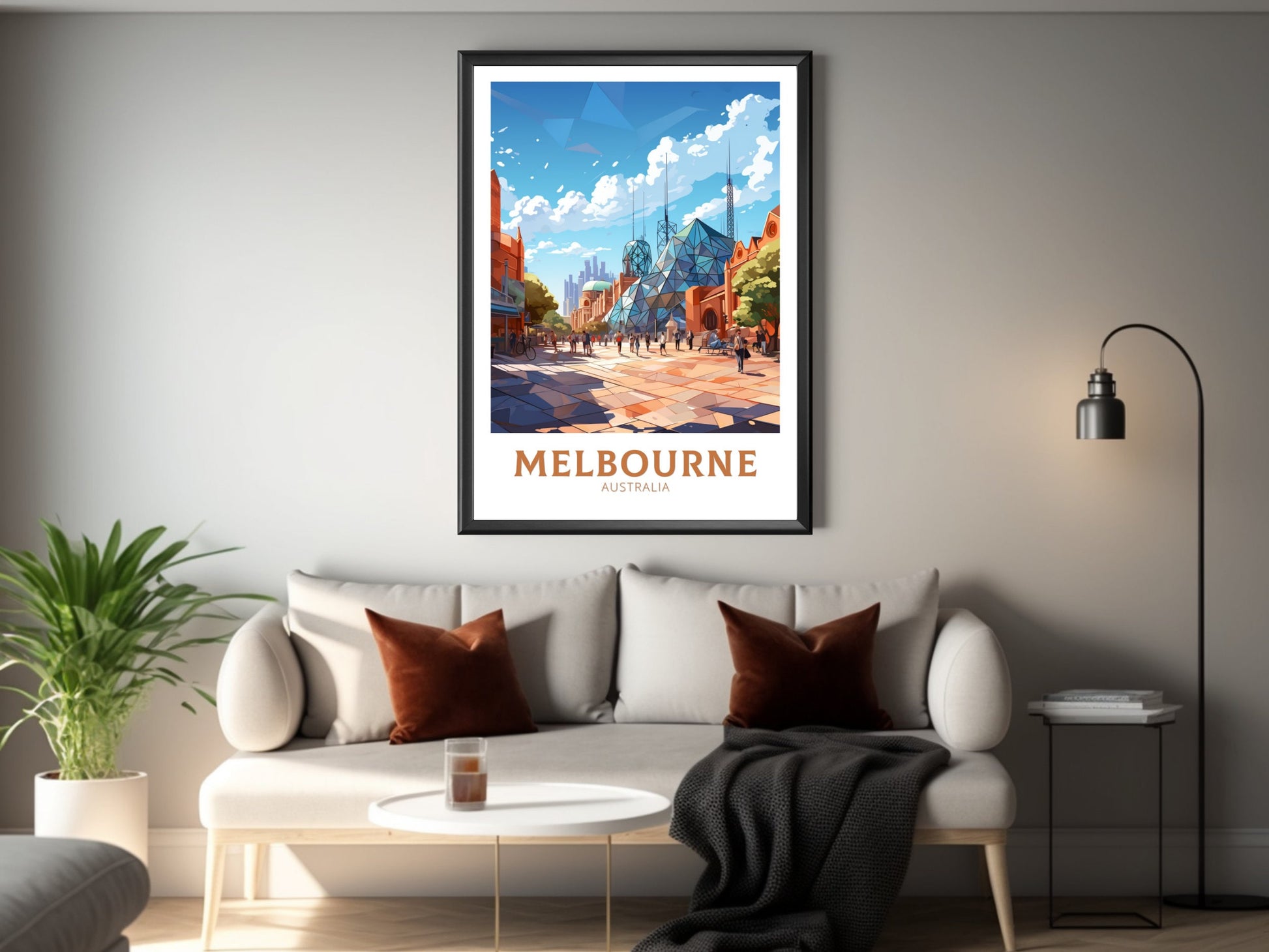 Melbourne Print | Melbourne Illustration | Melbourne Station | Australia Print | Australia Wall Art | Australia Poster | ID 621