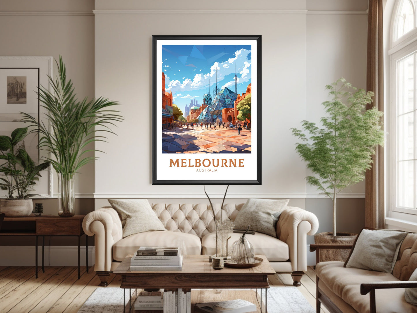 Melbourne Print | Melbourne Illustration | Melbourne Station | Australia Print | Australia Wall Art | Australia Poster | ID 621