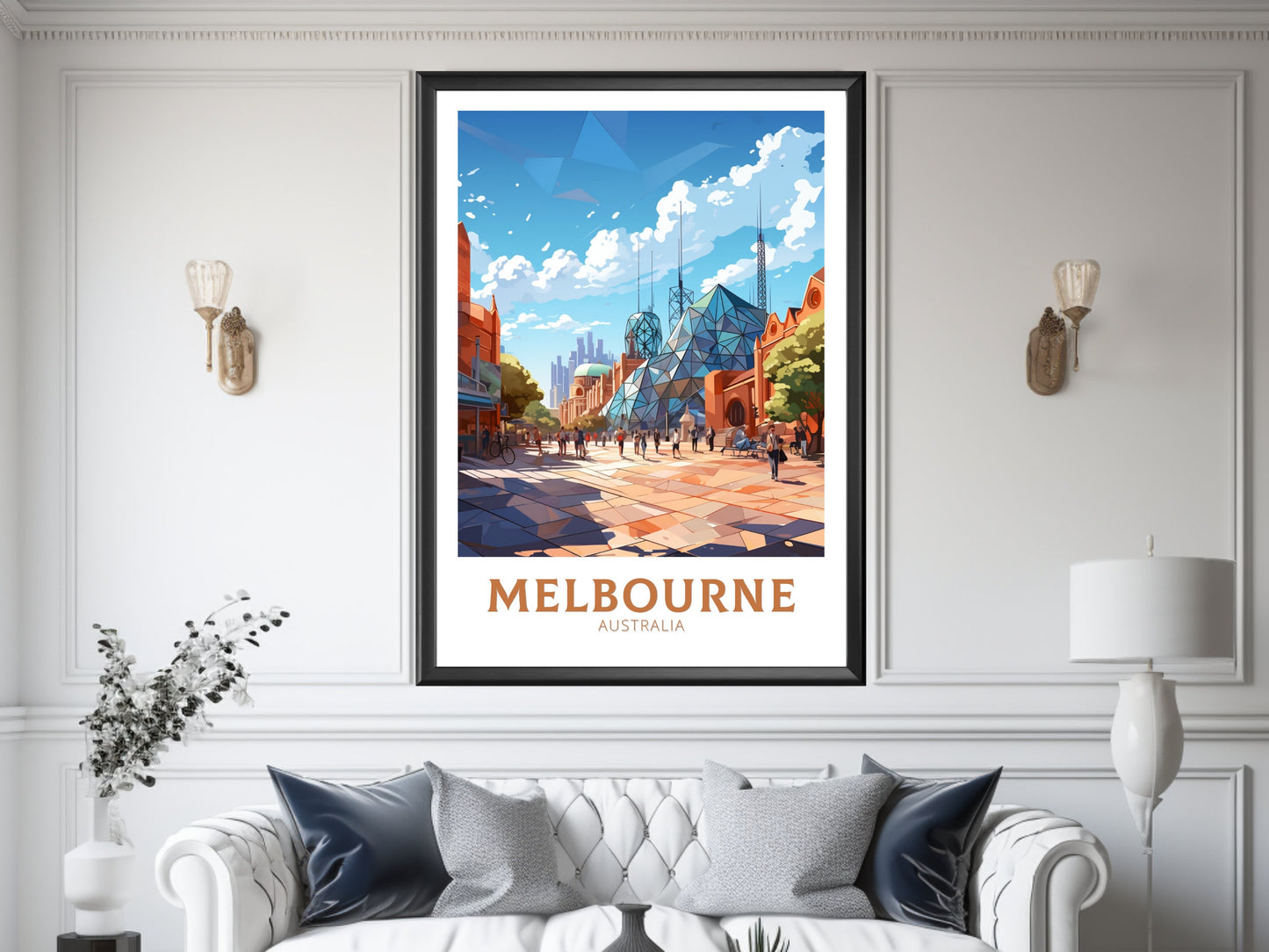 Melbourne Print | Melbourne Illustration | Melbourne Station | Australia Print | Australia Wall Art | Australia Poster | ID 621